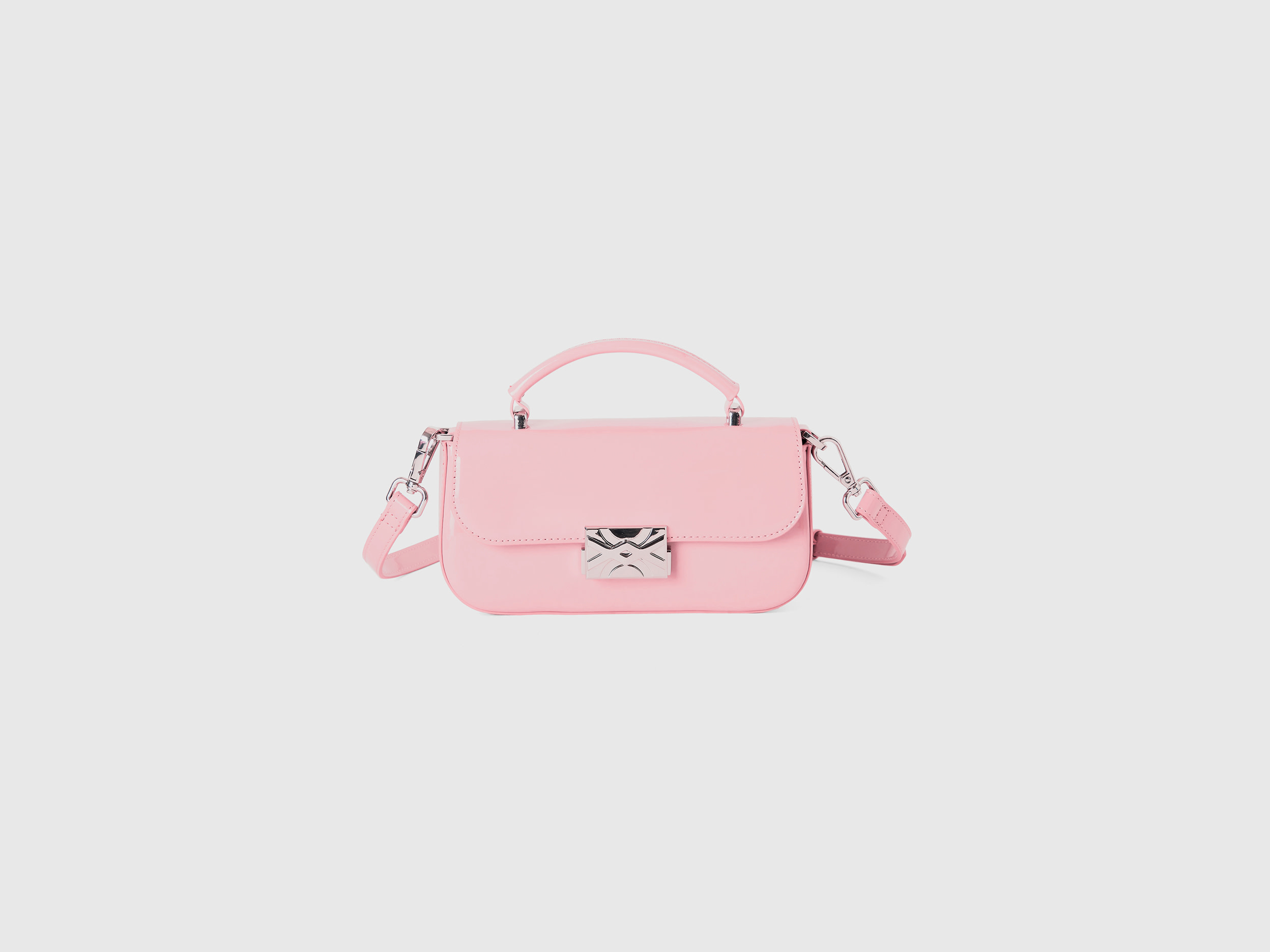 Benetton, Mini Borsa Rosa Pastello, Rosa Pastello, Donna