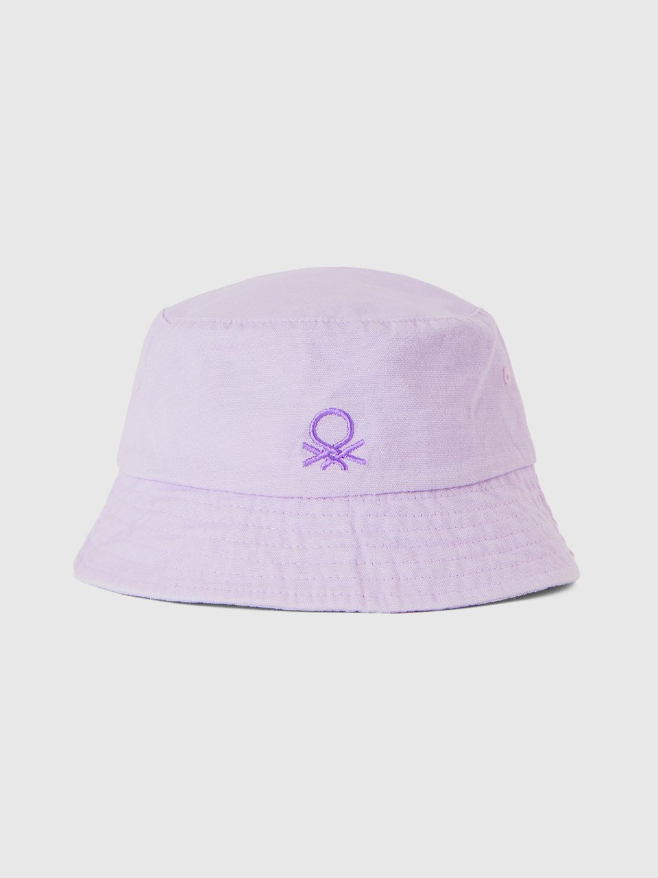 Benetton, Bucket Hat With Logo Embroidery, Lilac, Kids