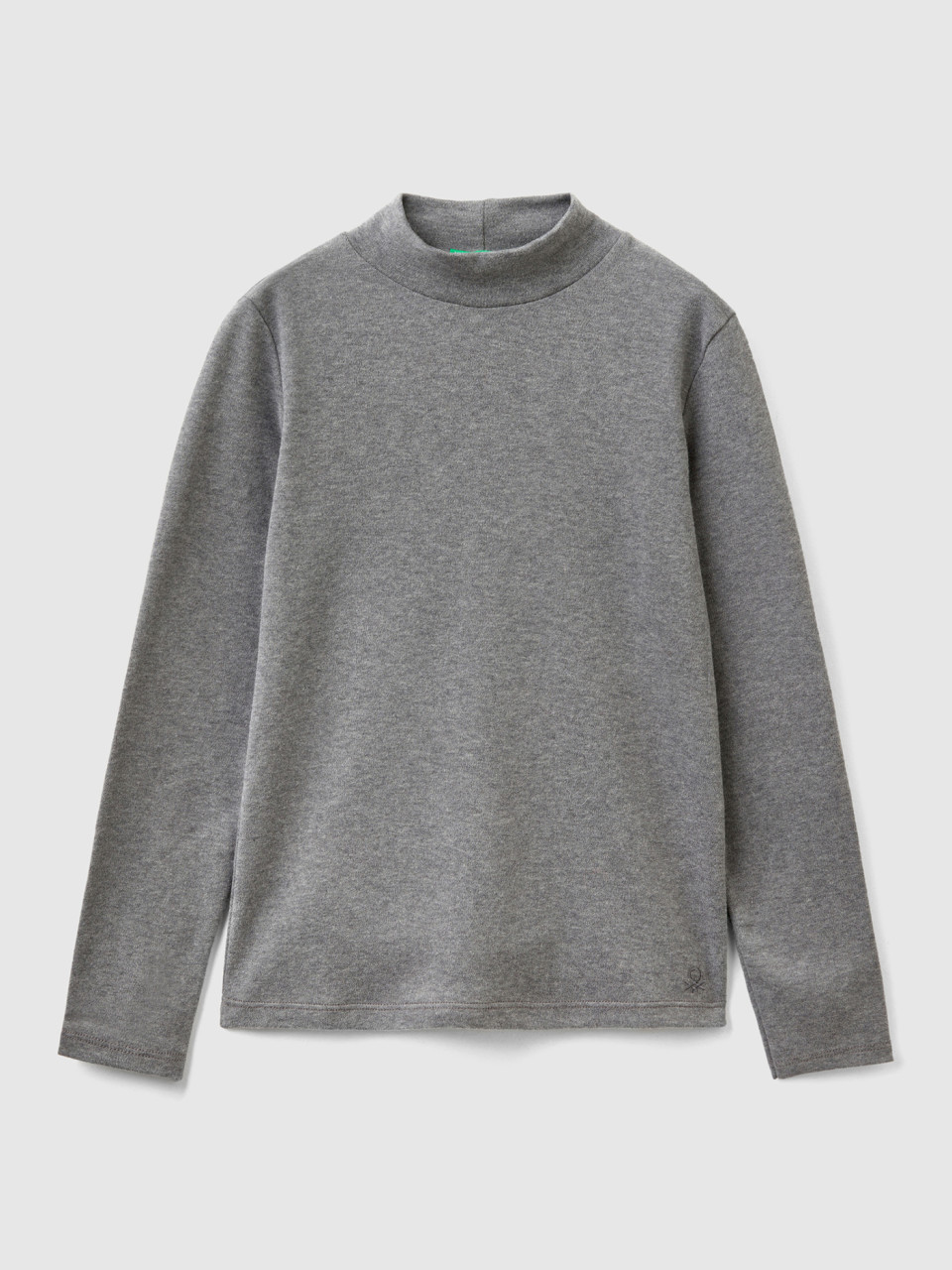 Benetton, T-shirt In Pure Organic Cotton, Dark Gray, Kids