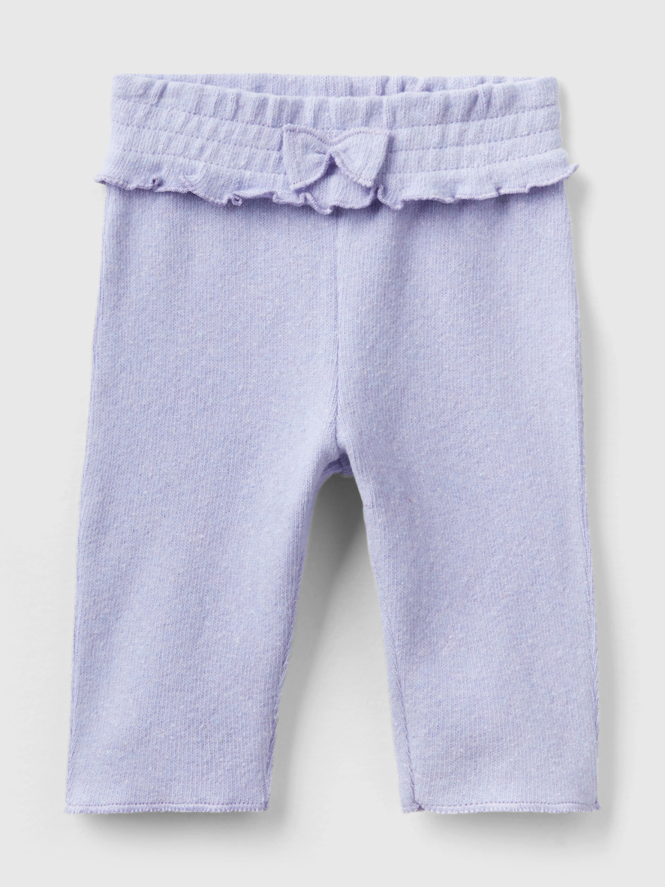 Benetton, Skinny Fit Trousers In Recycled Cotton Blend, Lilac, Kids