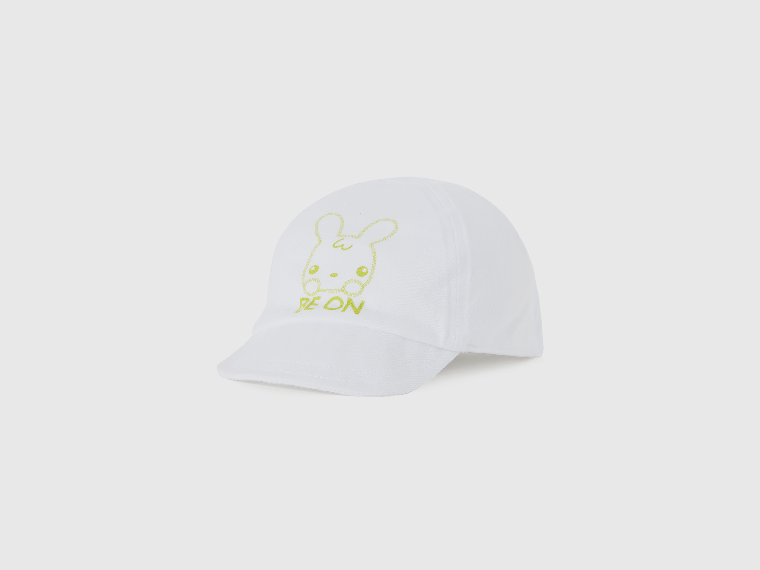 Benetton, Cappello Baseball Con Stampa, Bianco, Bambini