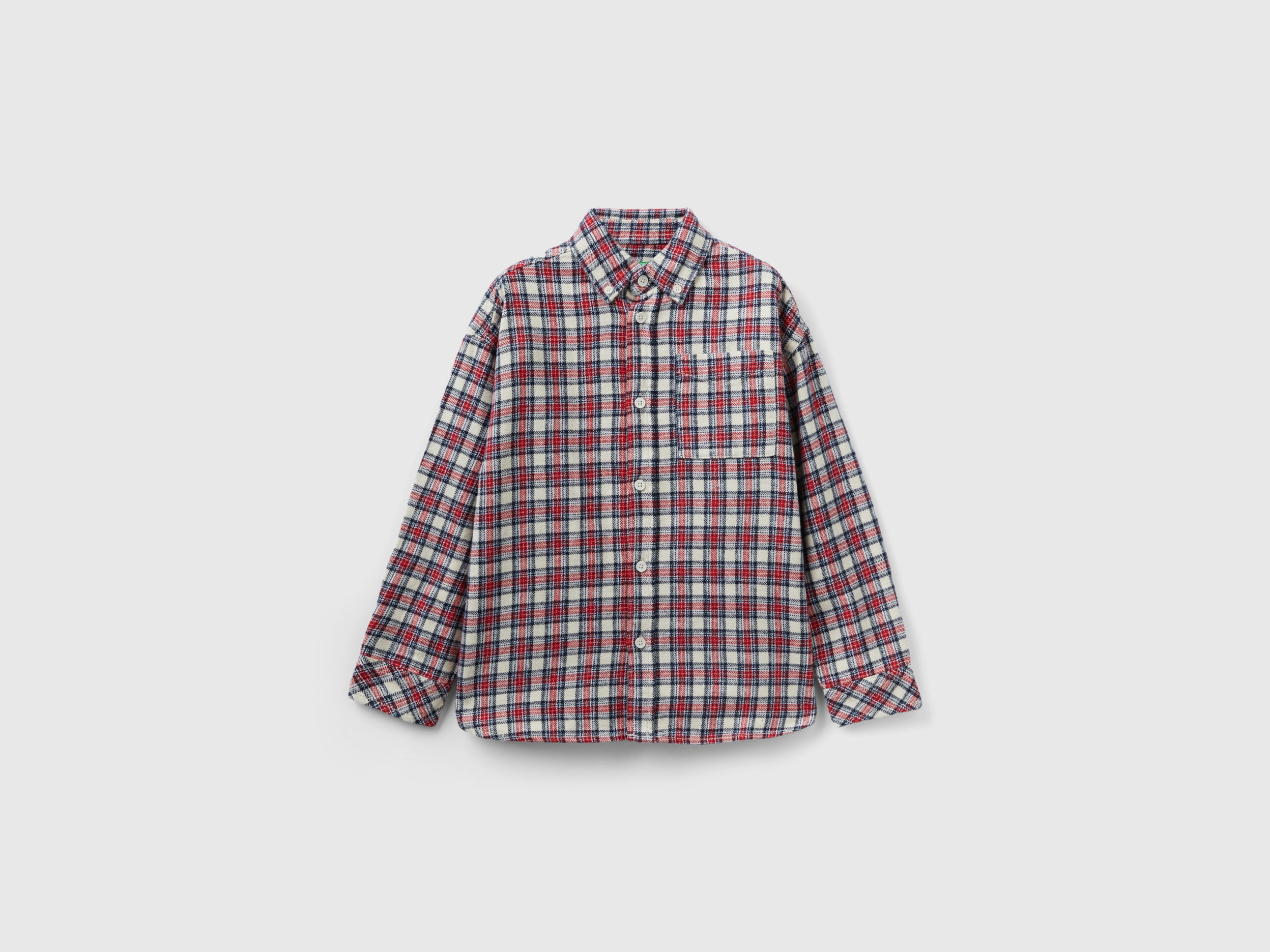 Benetton, Check Flannel Shirt, size 3XL, Multi-color, Kids