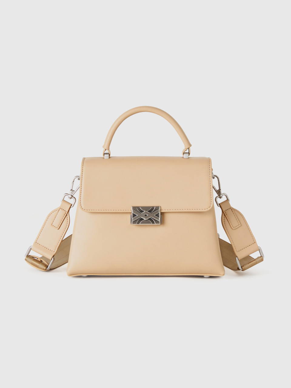 Benetton, Beige Bag In Imitation Leather, Beige, Women