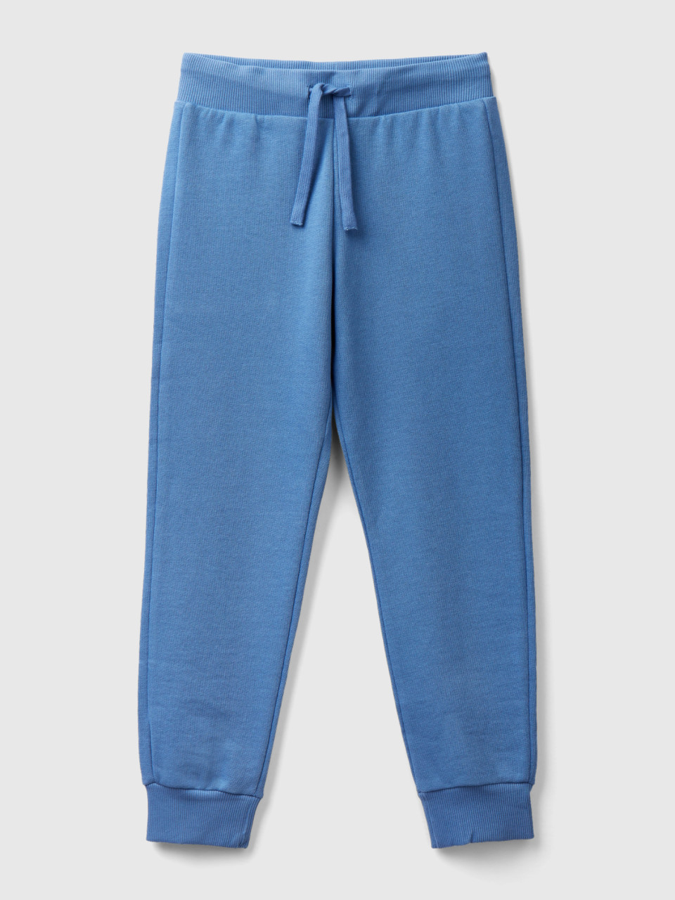 Benetton, Sporty Trousers With Drawstring, Light Blue, Kids