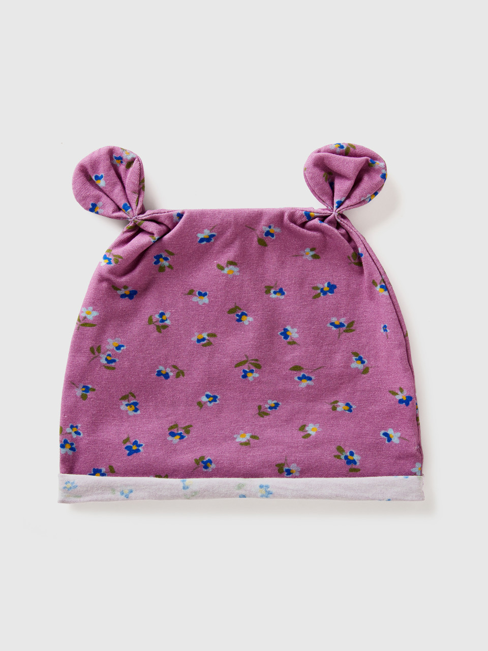 Benetton, Printed Cap In 100% Cotton, Lilac, Kids