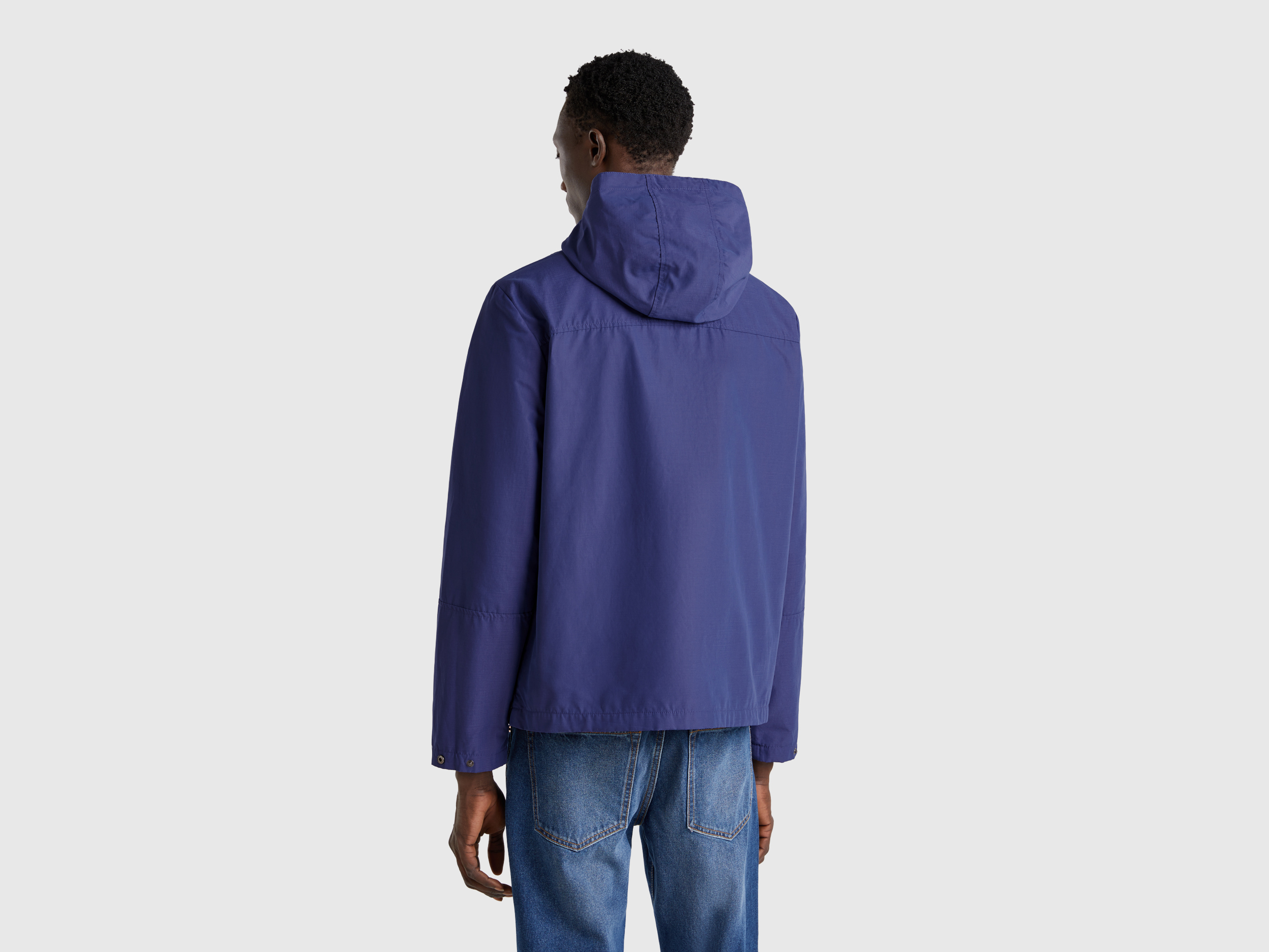 Benetton, Σακάκι Ελαφρύ Από Νάιλον, size S, Μπλε, Ανδρικά φωτογραφία