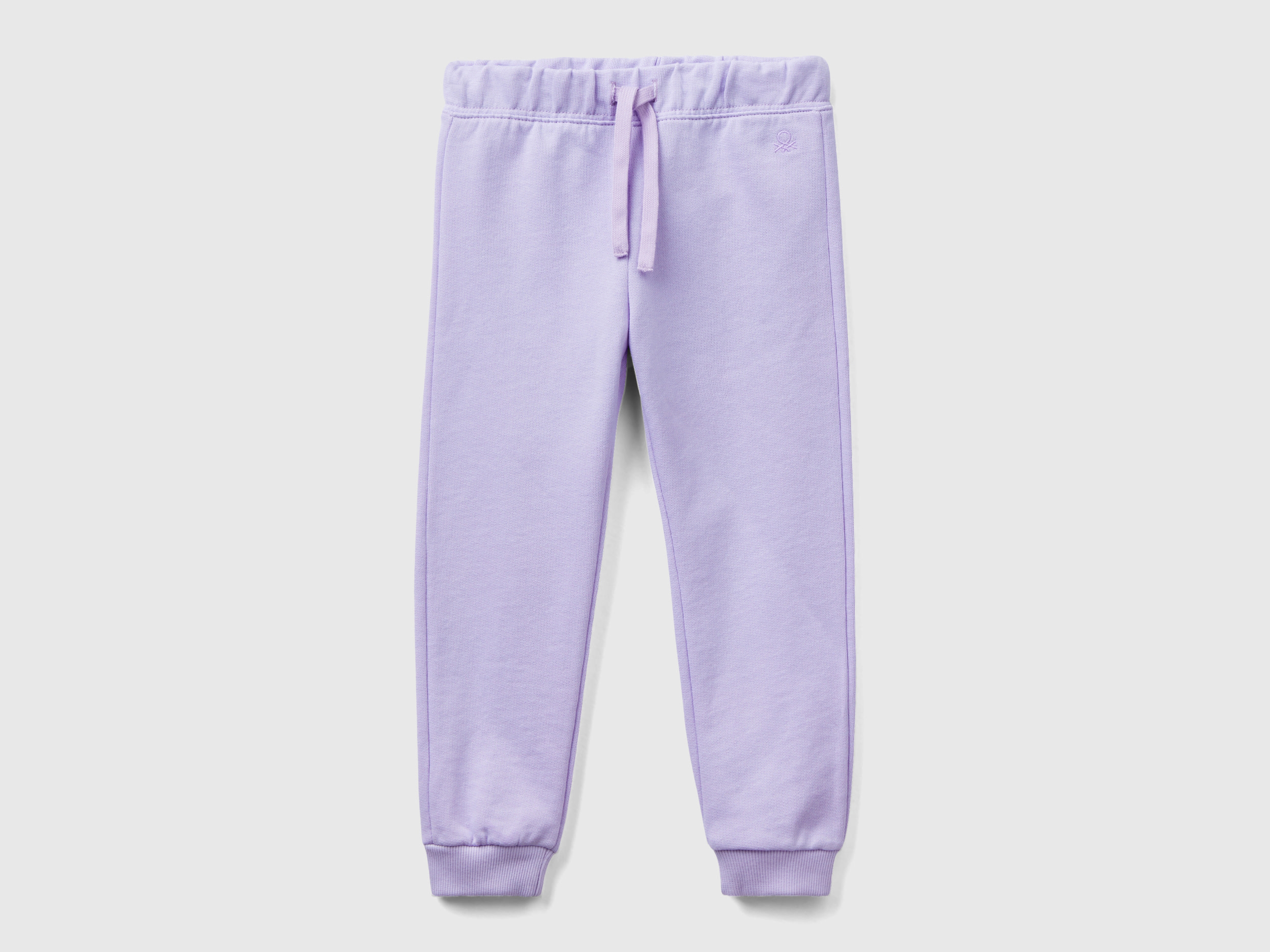 Image of Benetton, Sweatpants In Organic Cotton, size 98, Lilac, Kids