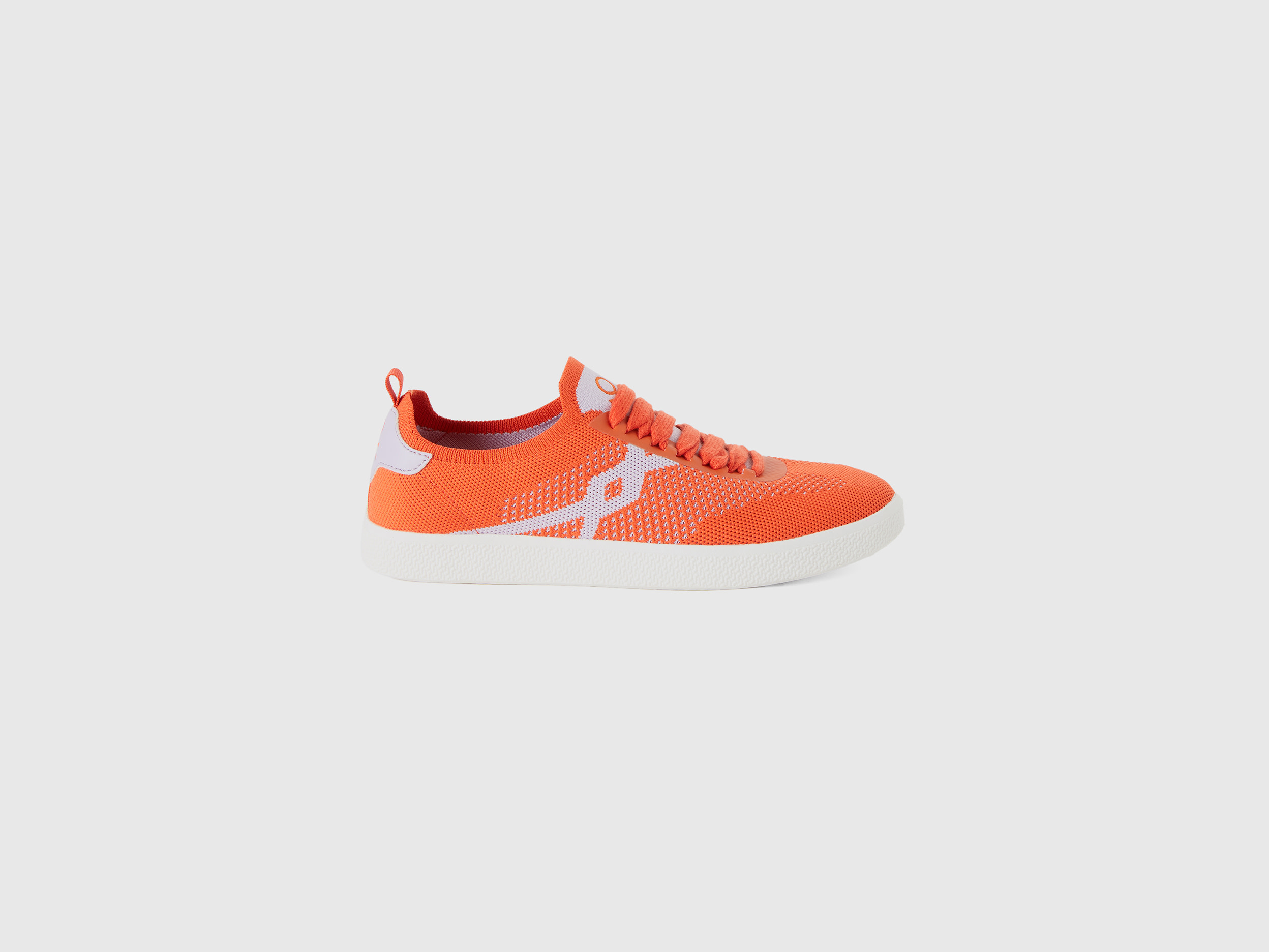 Benetton, Sneaker Leggere Rosse E Bianche, Rosso, Donna