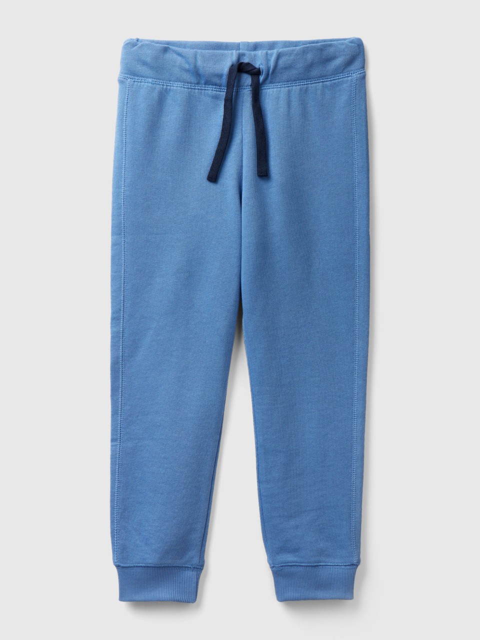 Benetton, 100% Cotton Sweatpants, Light Blue, Kids