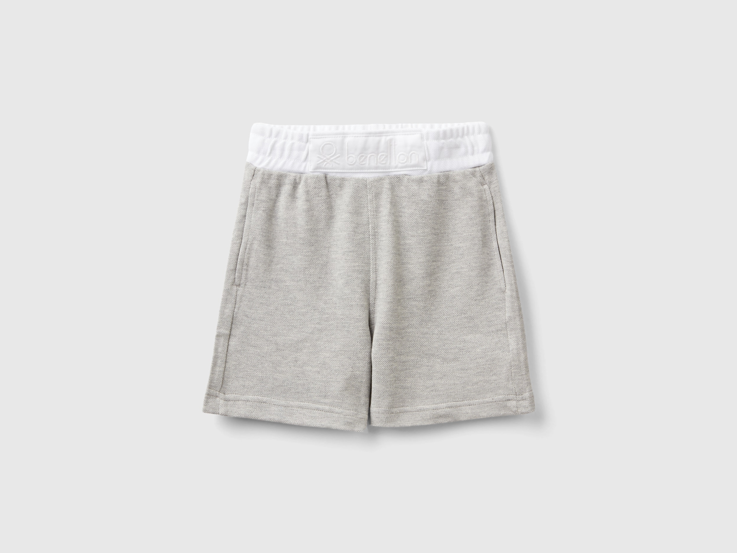 Image of Benetton, Shorts With Drawstring, size 98, Gray, Kids