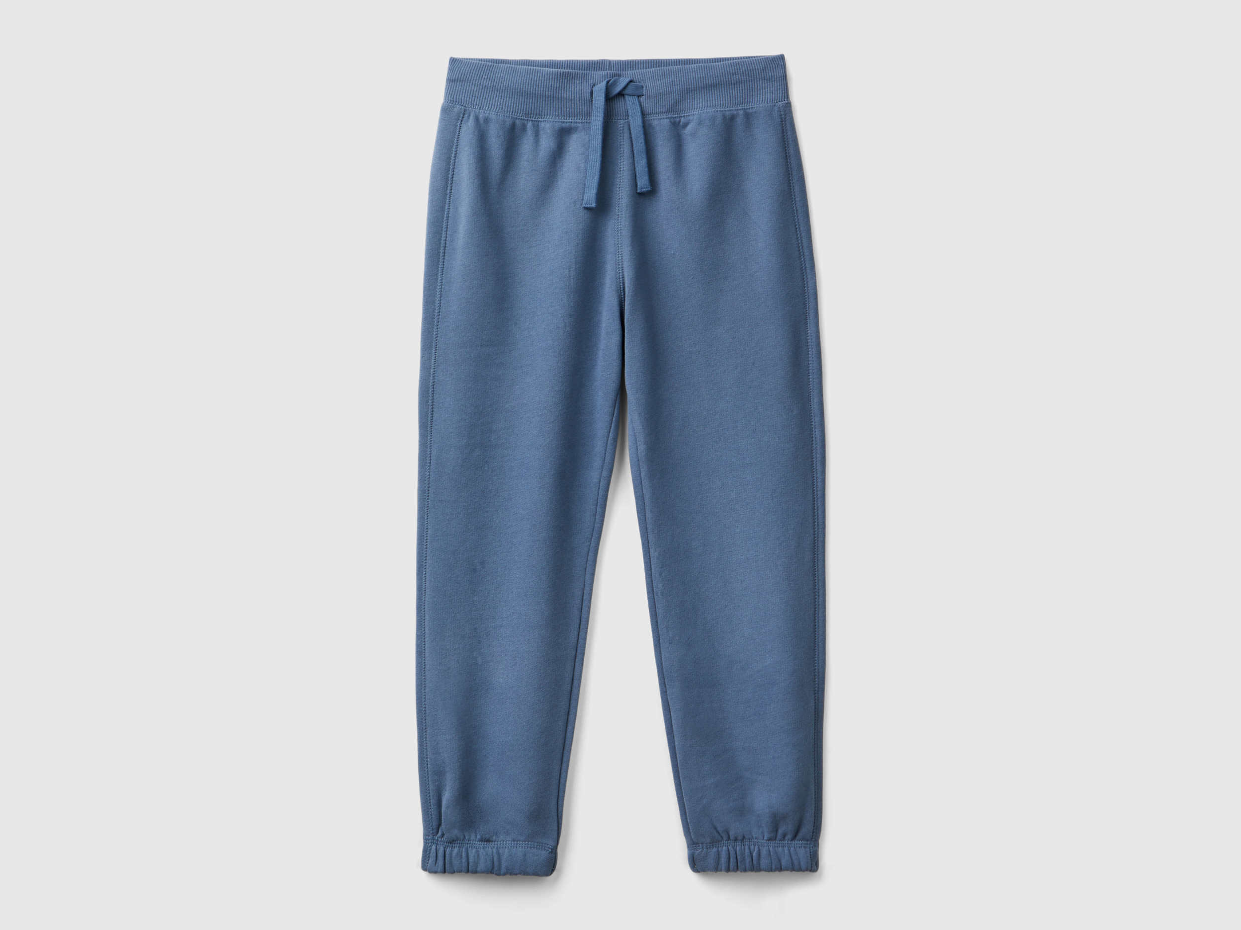 Benetton, Joggers Aus Warmem Sweatstoff, size M, Taubenblau, male