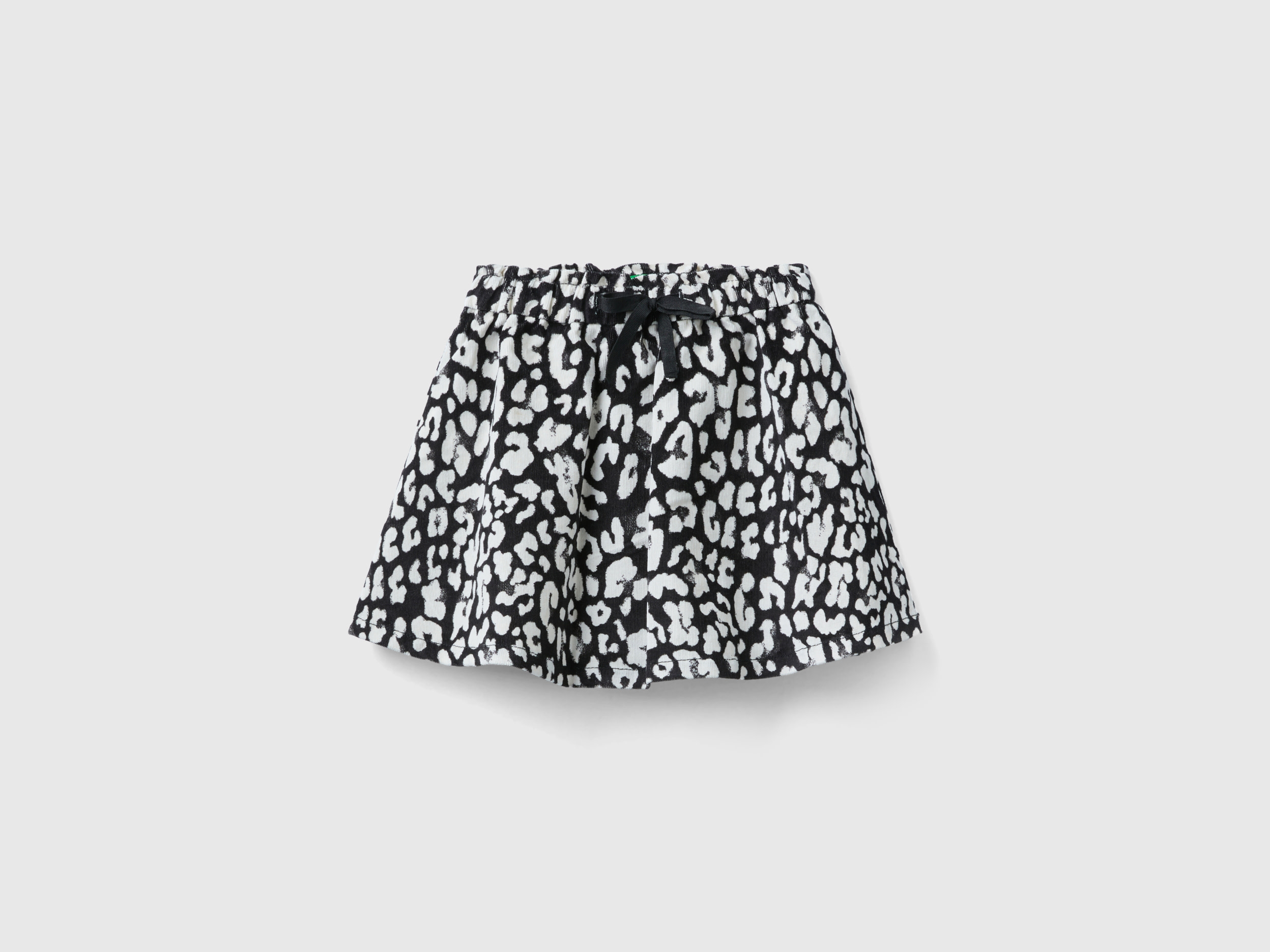 Benetton, Animal Print Velvet Mini Skirt, size 12-18, Multi-color, Kids