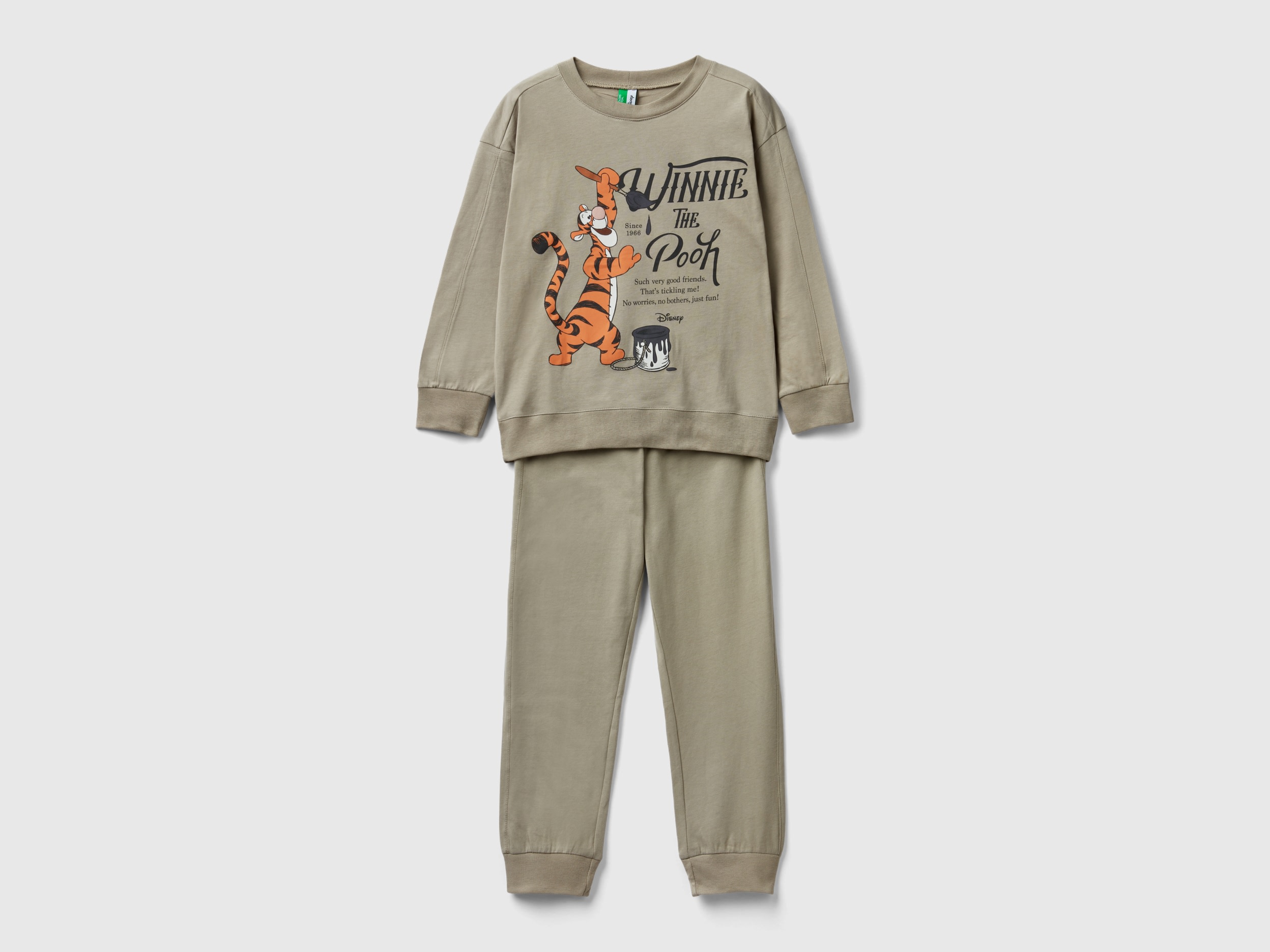Benetton, Pigiama ©disney Con Stampa Tigro, Verde Chiaro, Bambini