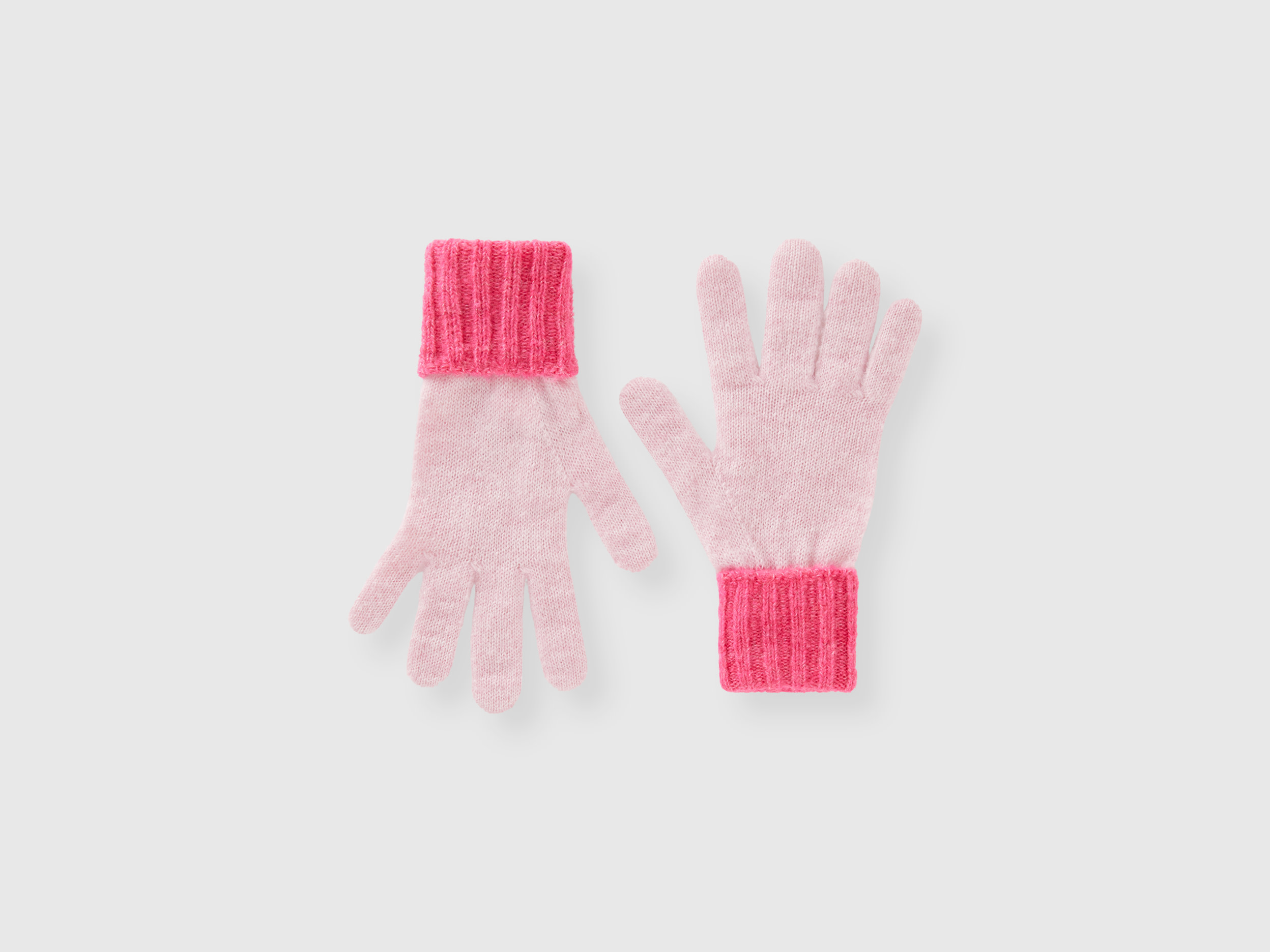 Benetton, Knitted Gloves, size XL-3XL, Pink, Kids