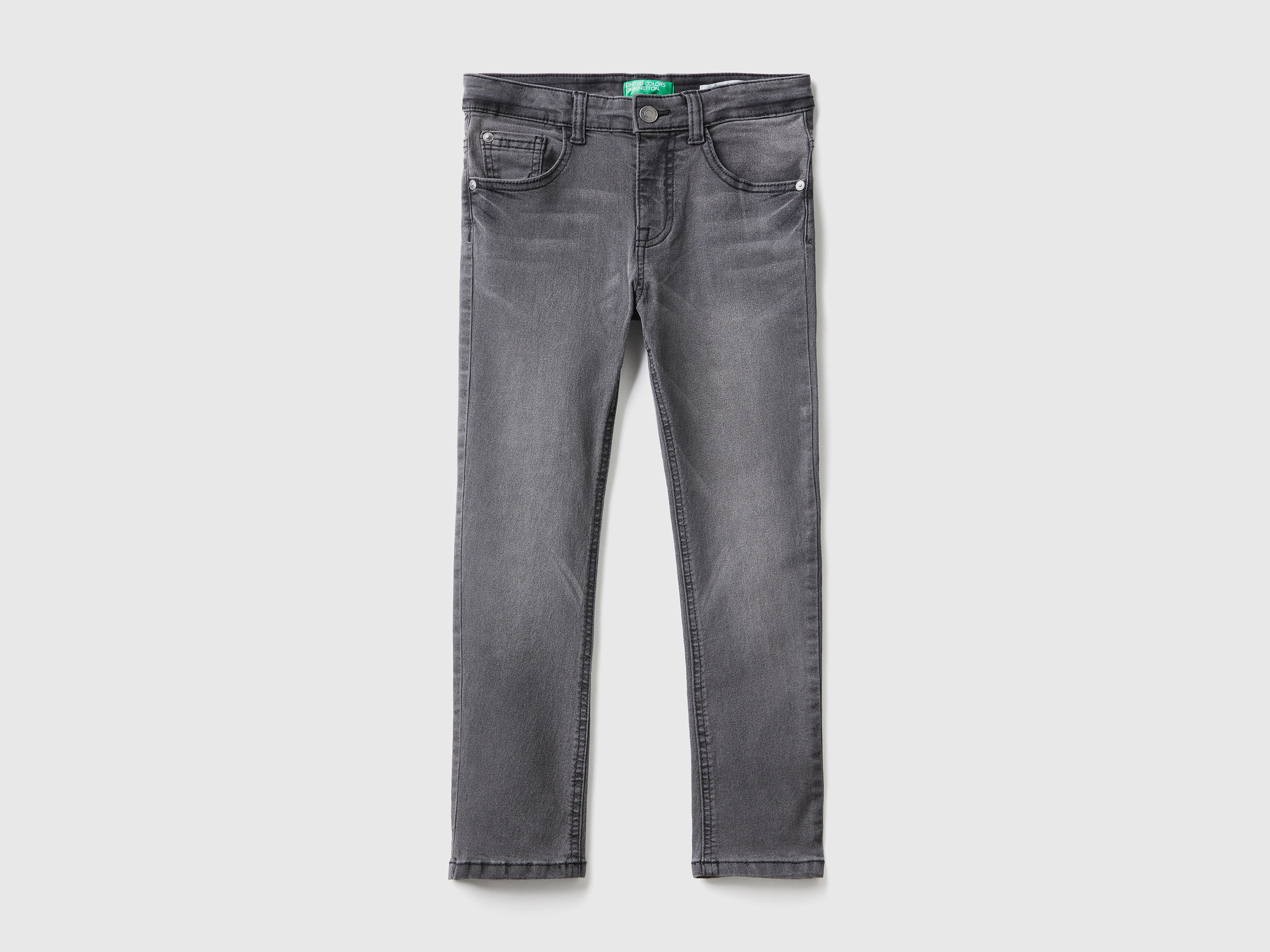 Benetton, Five-pocket Skinny Fit Jeans, size S, Black, Kids