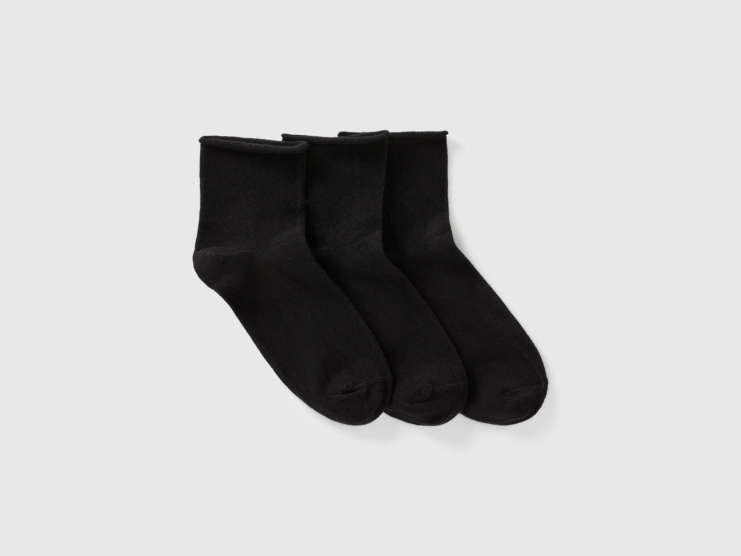Benetton, Three Pairs Of Long Socks, size OS, Multi-color, Women