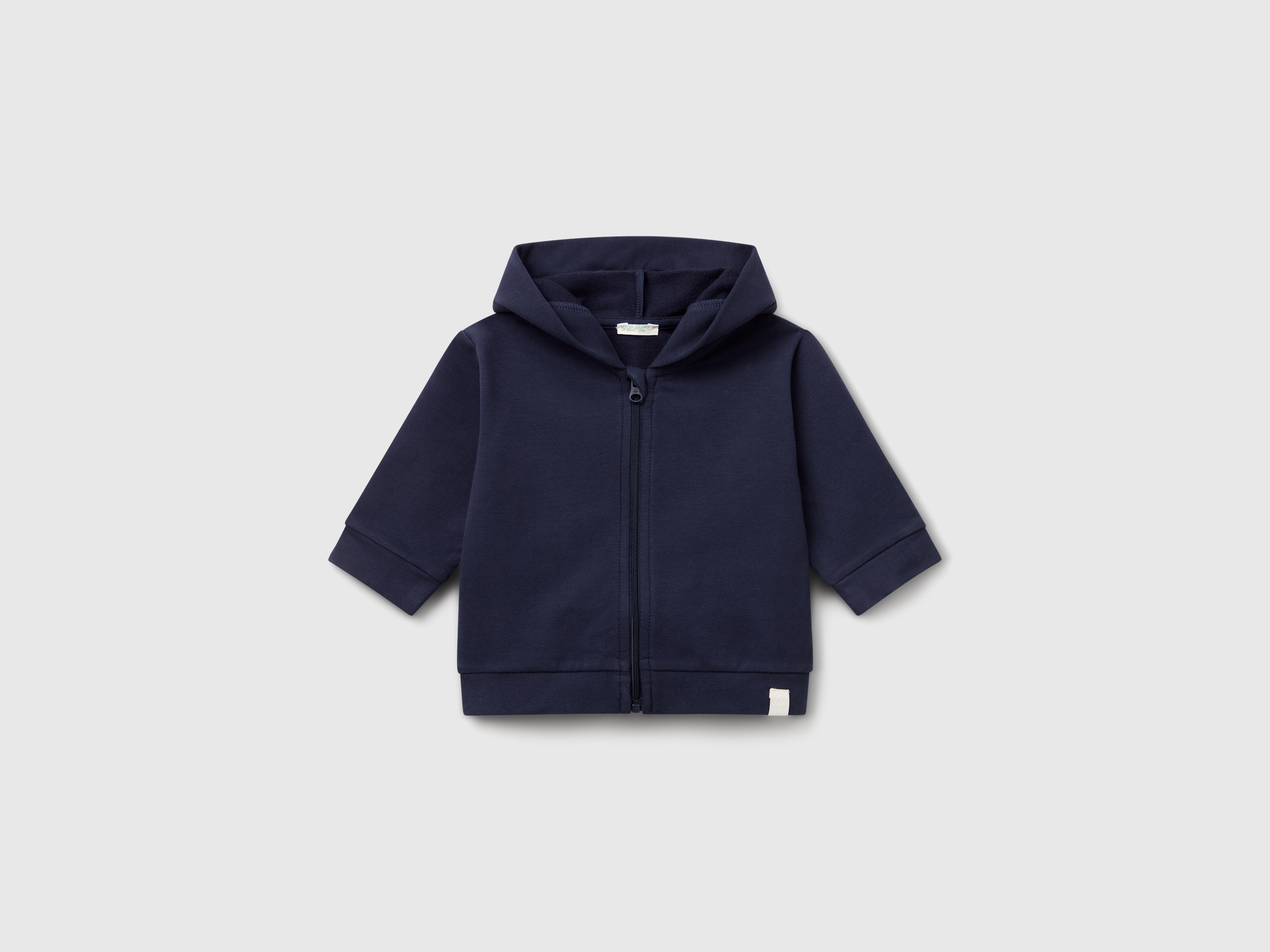 Benetton, Hoodie In Cotton, Size: 12-18, Dark Blue, Kids