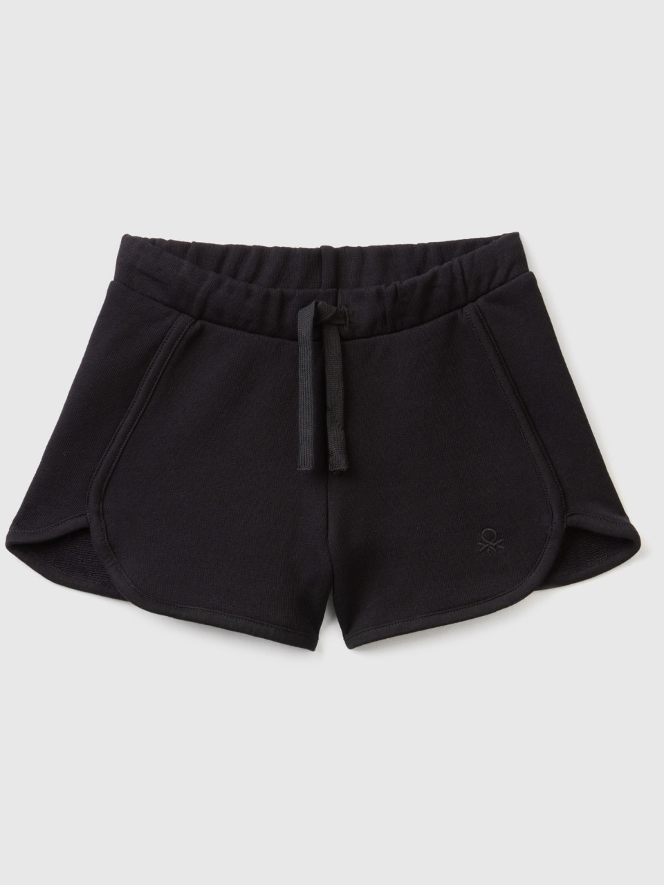 Benetton, Sweat Shorts In 100% Organic Cotton, Black, Kids