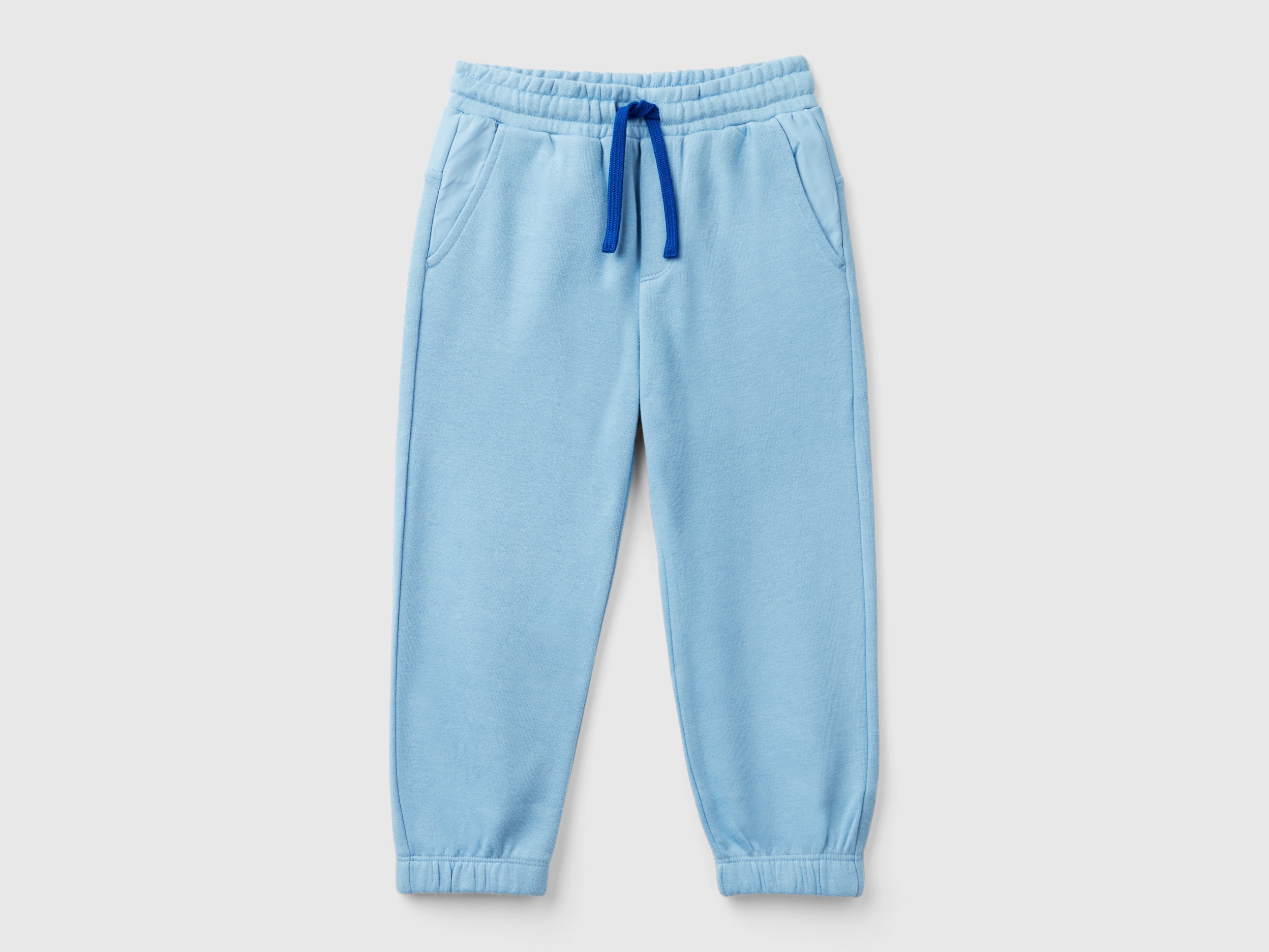Benetton, Pantaloni In Felpa, Azzurro, Bambini