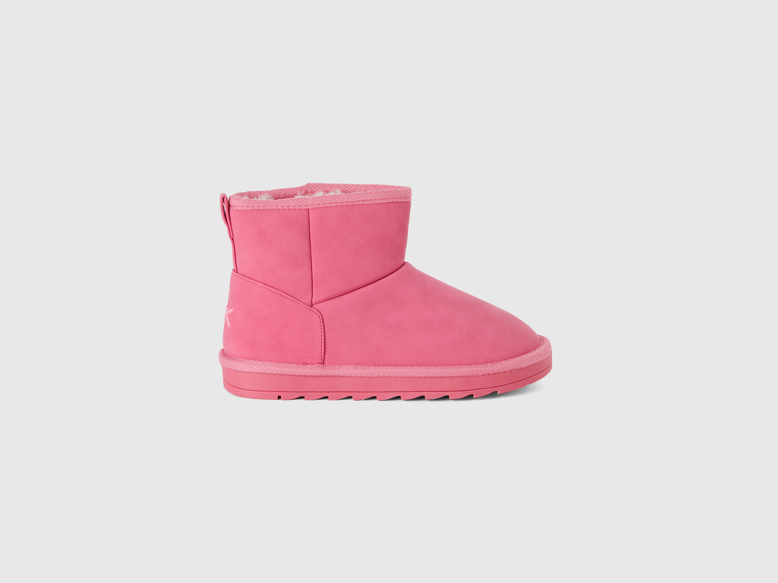 Benetton, Ankle Boots In Imitation Leather, size 4Y, Pink, Kids