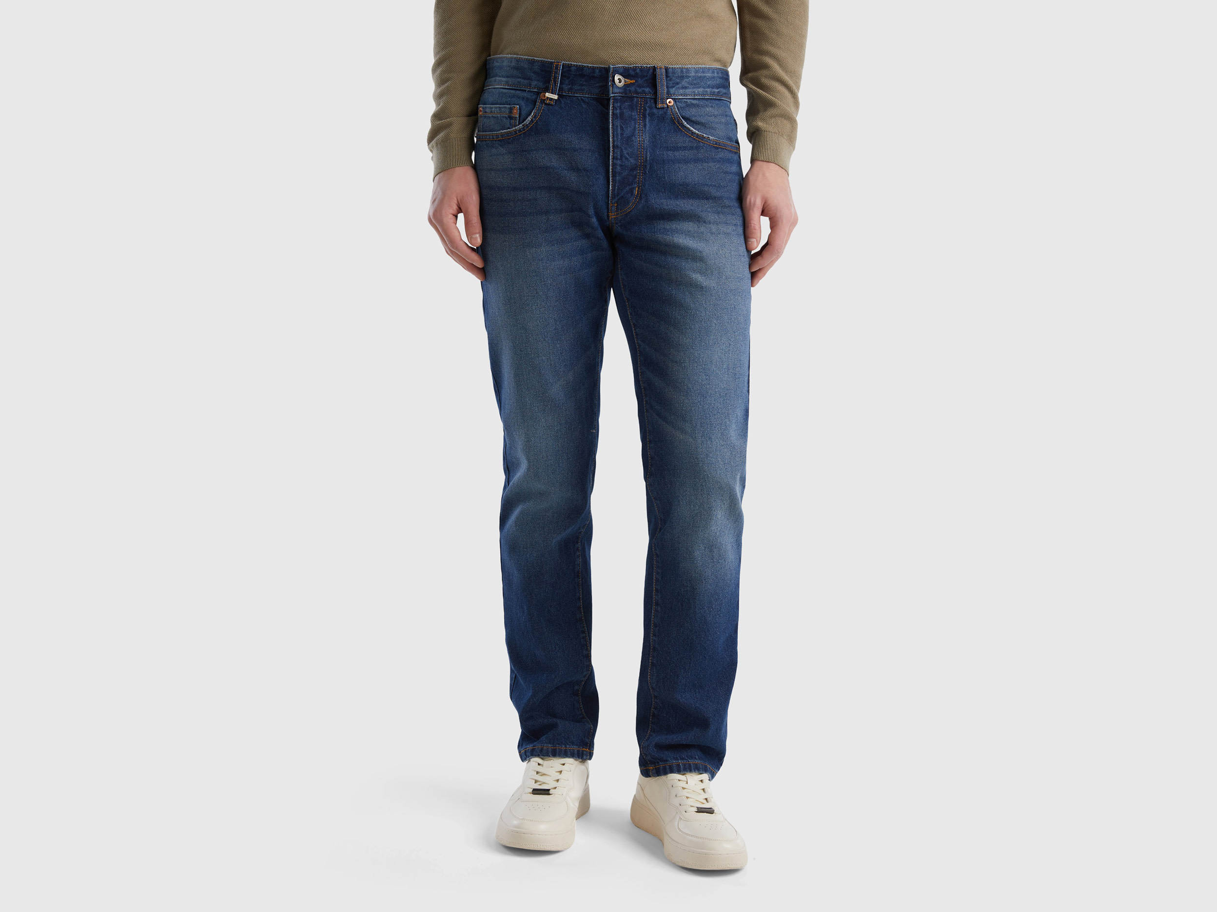 Benetton, Straight Fit Jeans, size 28, Dark Blue, Men