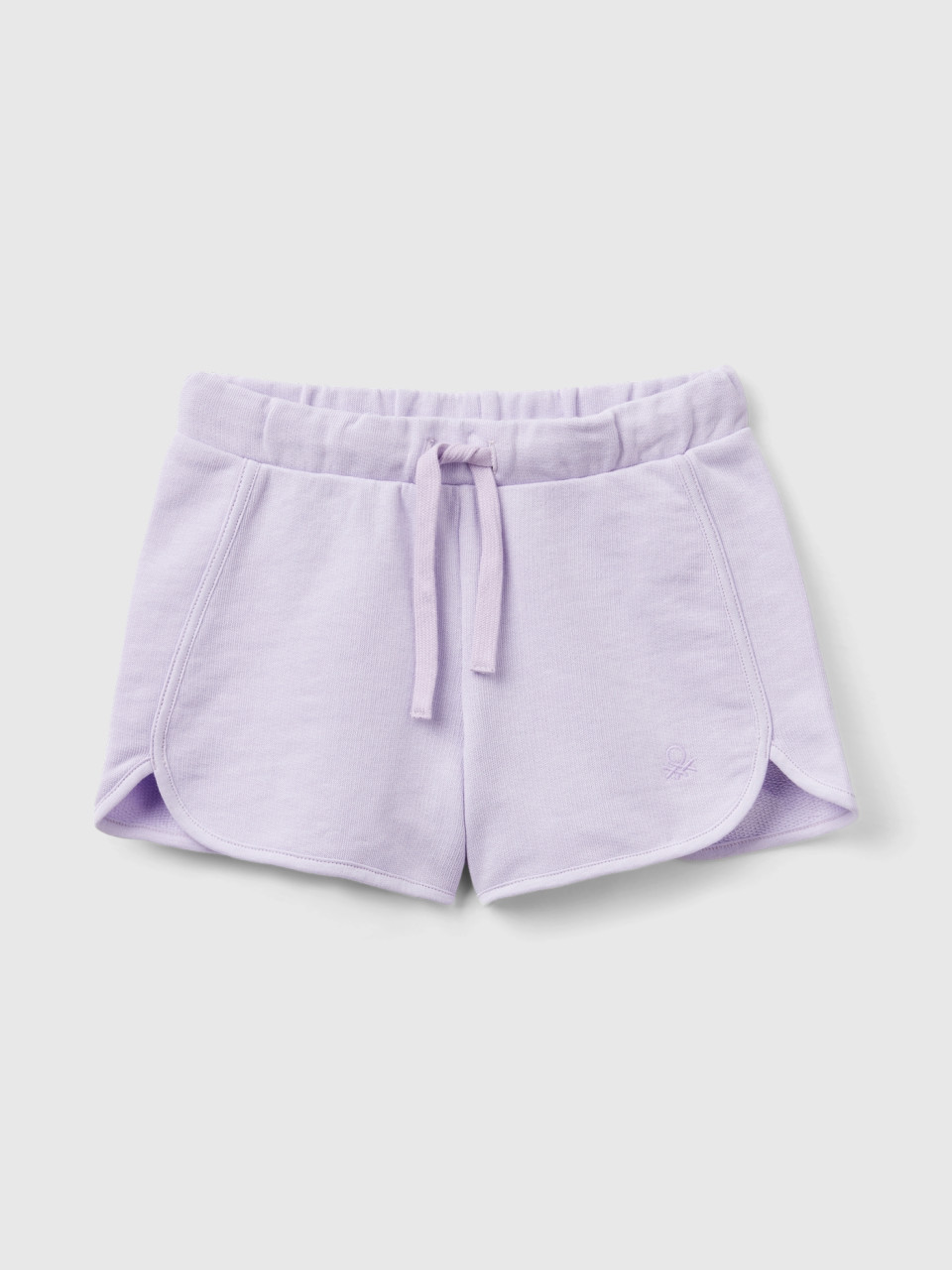 Benetton, Sweat Shorts In 100% Organic Cotton, Lilac, Kids