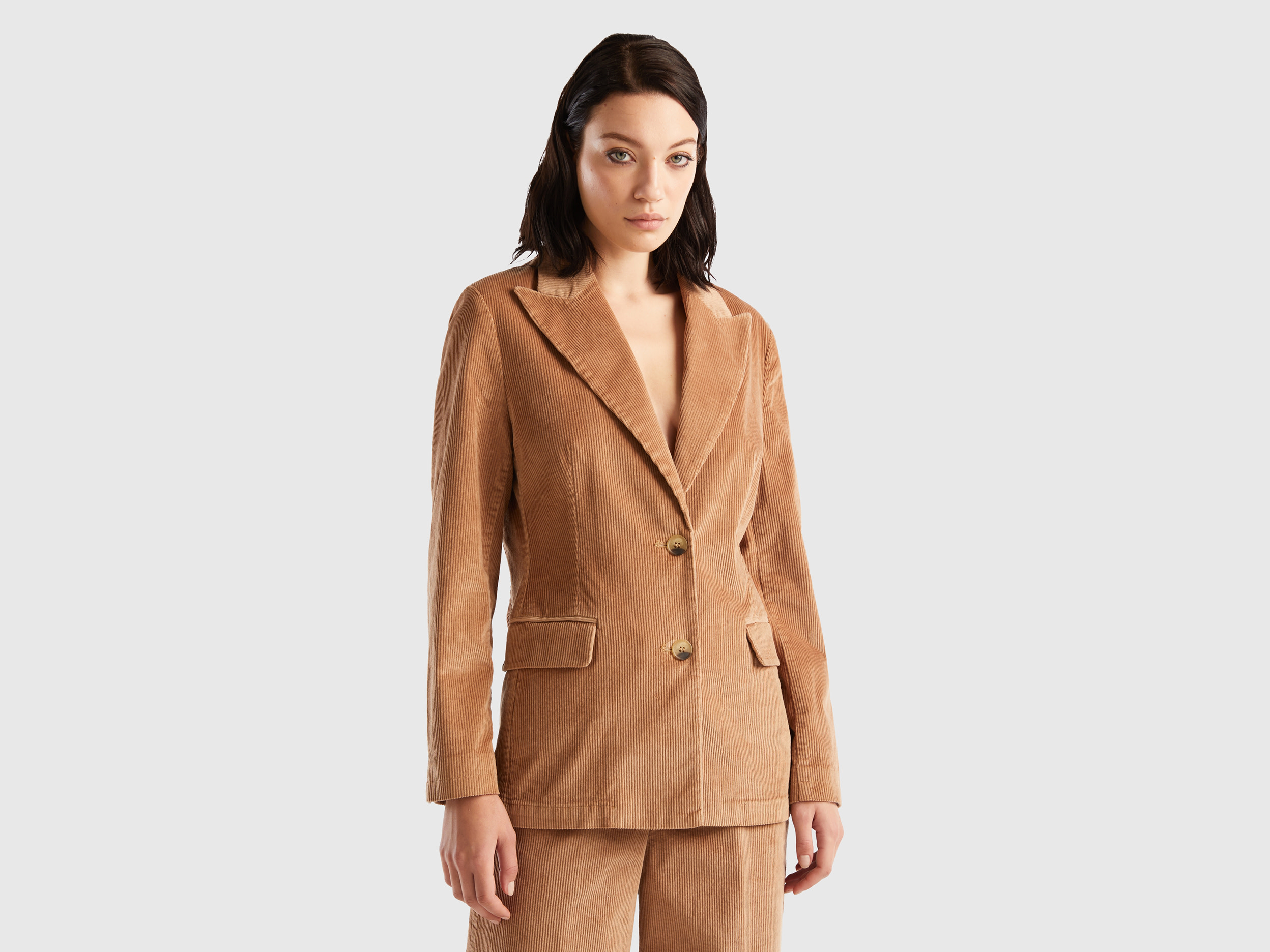 Buy Benetton Corduroy Jacket size 10 Camel Women in Mauritius discount voucher