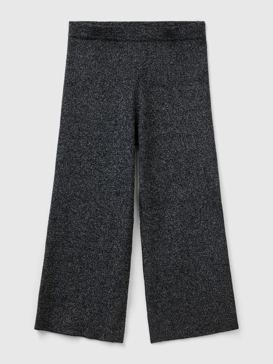 Benetton, Knit Pants With Lurex, Black, Kids
