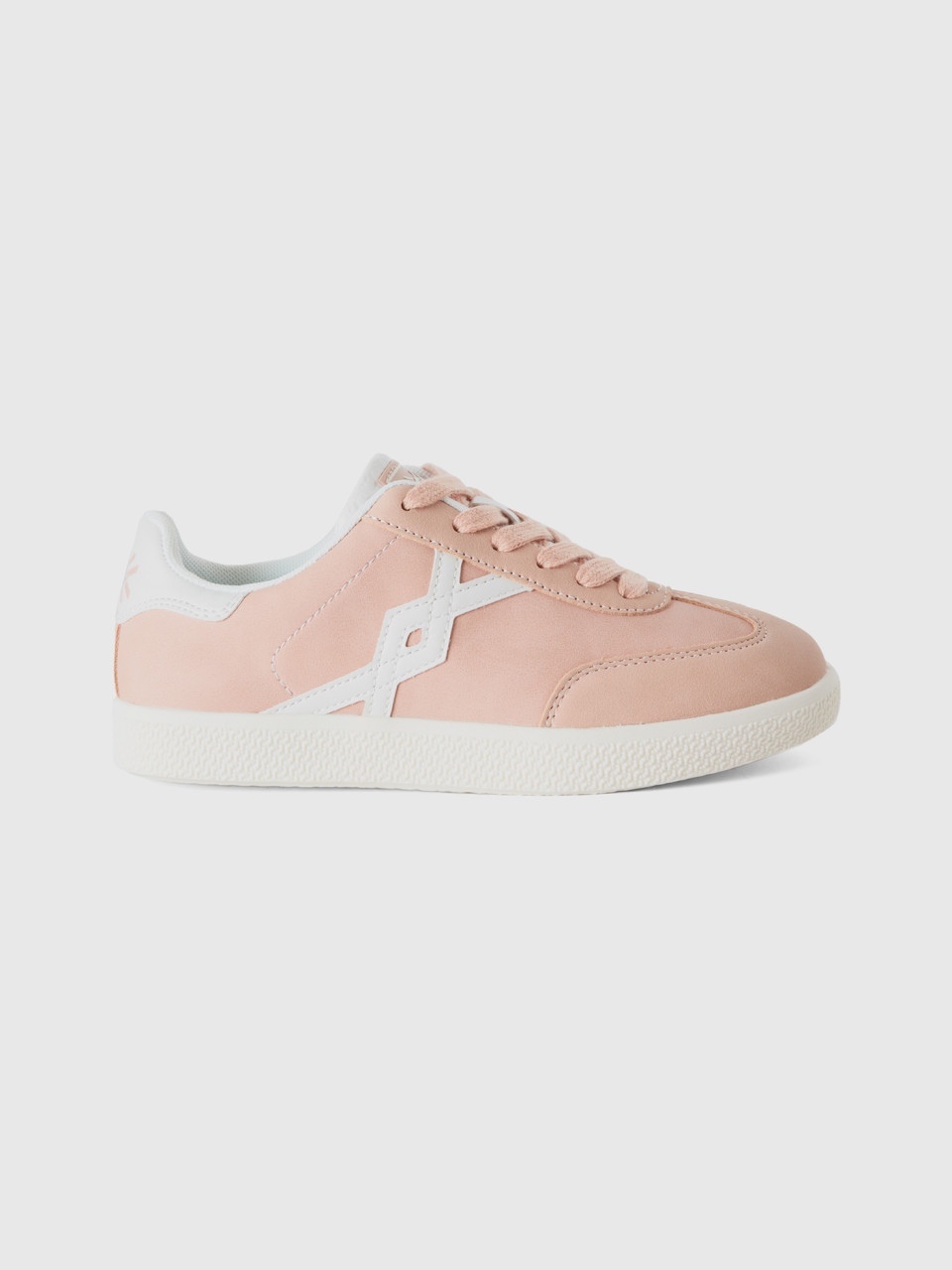 Benetton, Sneakers In Imitation Leather, Soft Pink, Kids