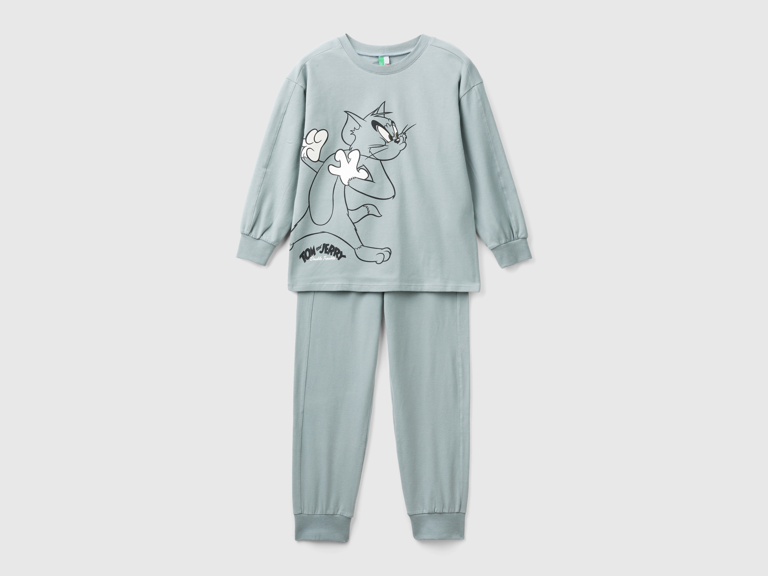 Benetton, Pyjama Tom & Jerry, size XS, Grau, male