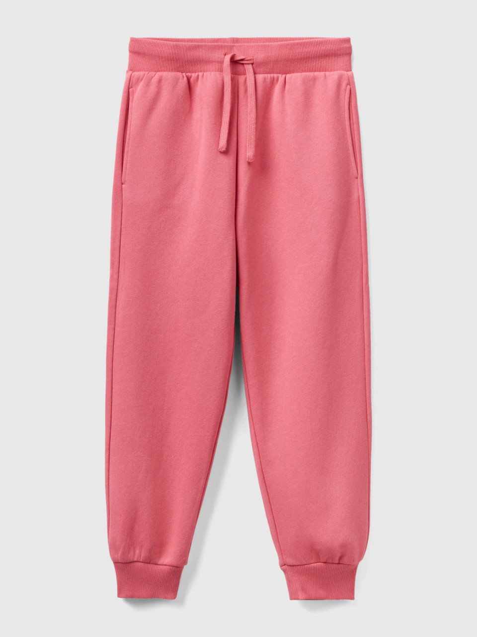 Benetton, Joggers In Recycled Fabric, Pink, Kids