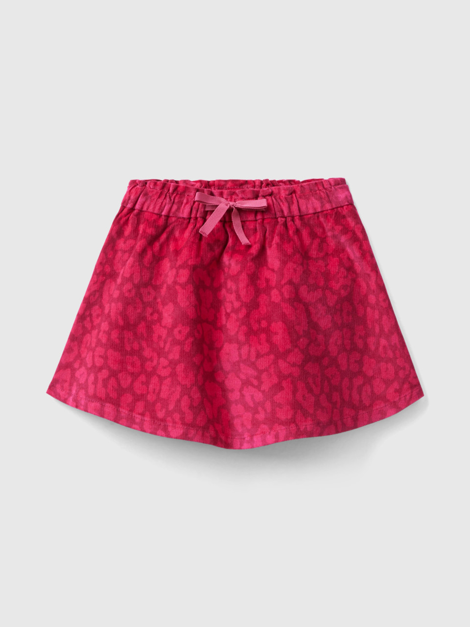 Benetton, Animal Print Velvet Mini Skirt, Multi-color, Kids