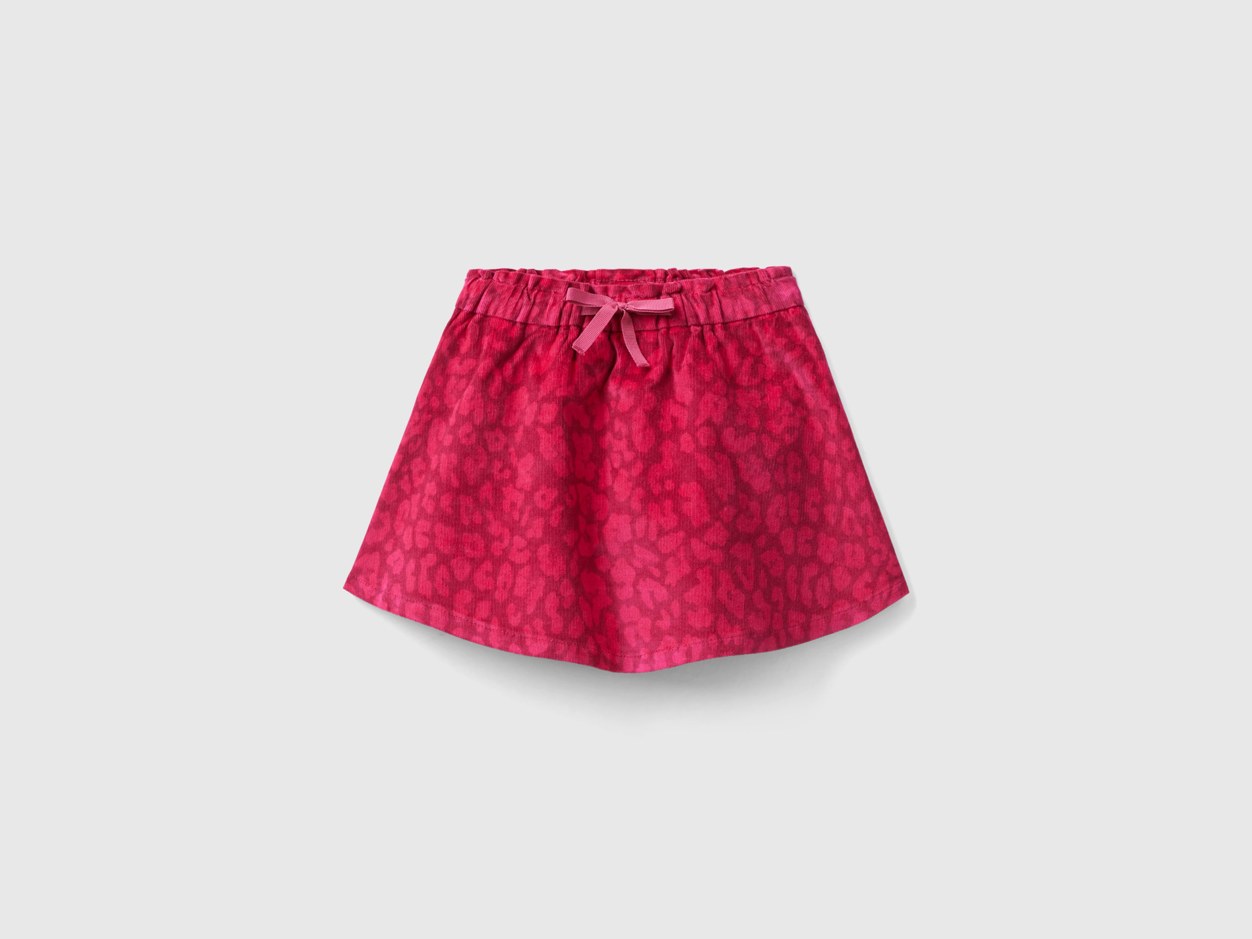 Benetton, Animal Print Velvet Mini Skirt, size 2-3, Multi-color, Kids