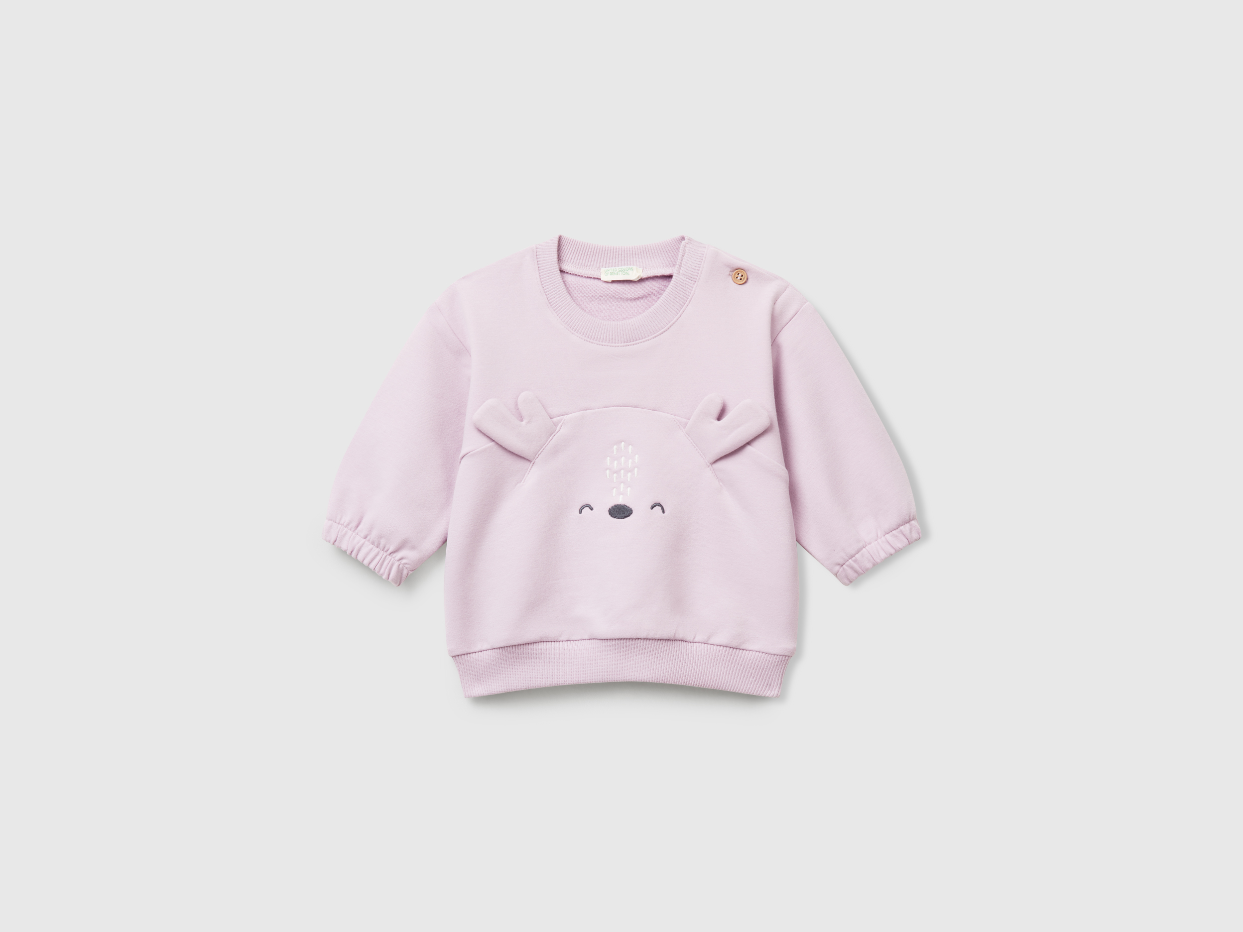 Benetton, Sweatshirt With Embroidery And Patches, Size: 9-12, Kids