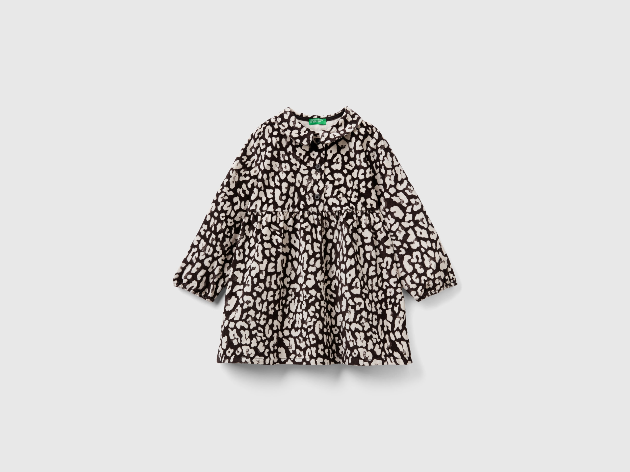 Benetton, Animal Print Velvet Dress, size 5-6, Multi-color, Kids