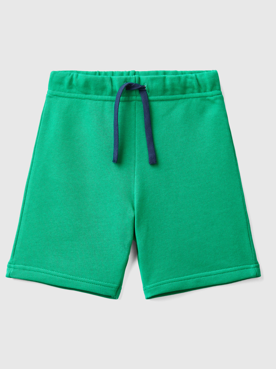 Benetton, Bermudas In 100% Organic Cotton Sweat, Green, Kids