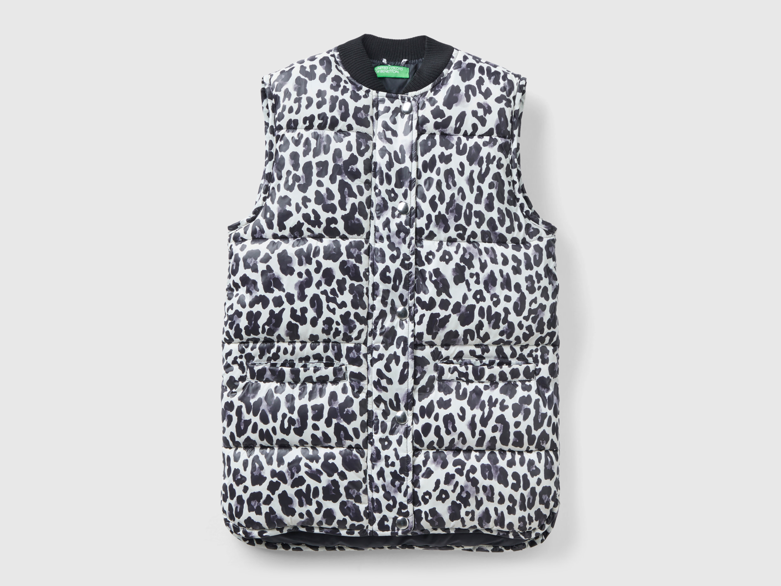 Benetton, Sleeveless Animal Print Jacket, size 2XL, Multi-color, Kids