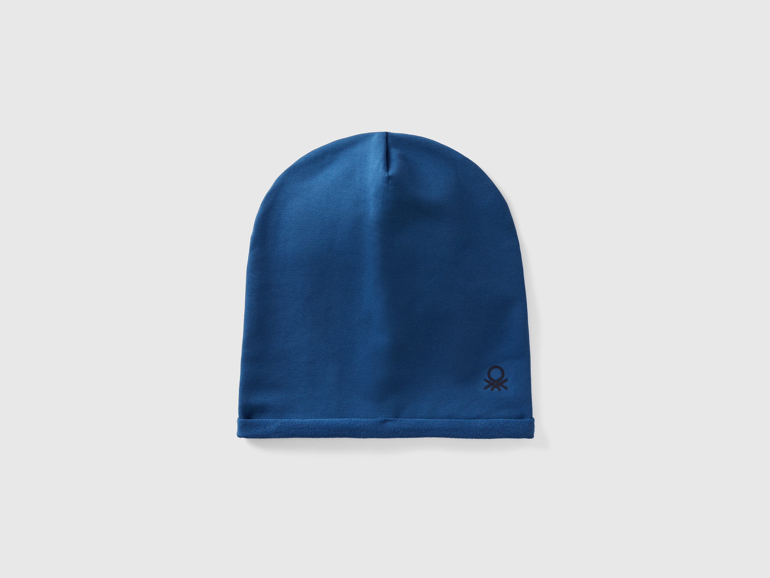 Benetton, Cuffietta In Cotone Stretch, Blu, Bambini