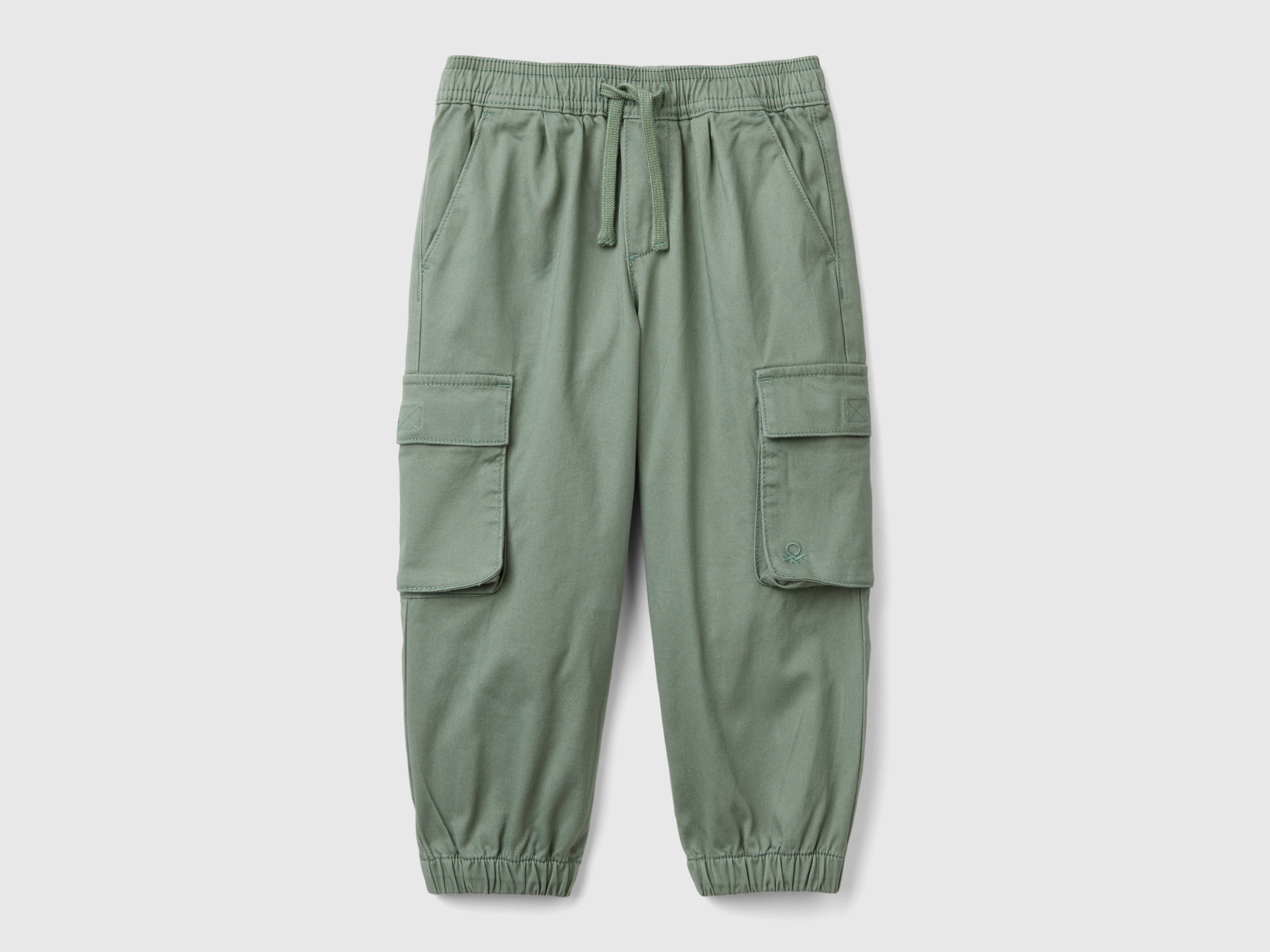 Benetton, Cargohose Mit Tunnelzug, size 90, Hellgrün, male