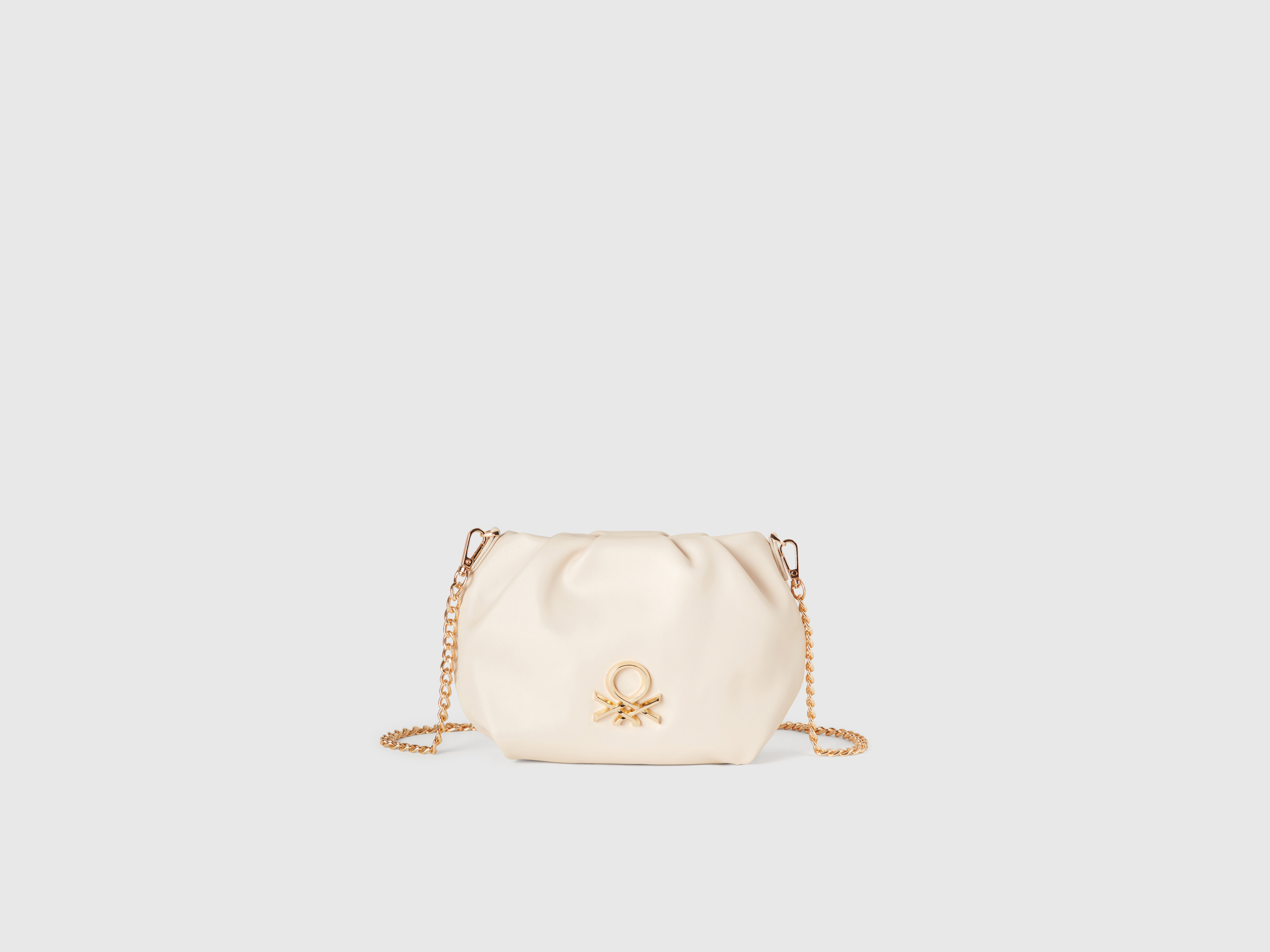 Benetton, Mini-clutch Mit Schulterriemen, size OS, Cremeweiss, female