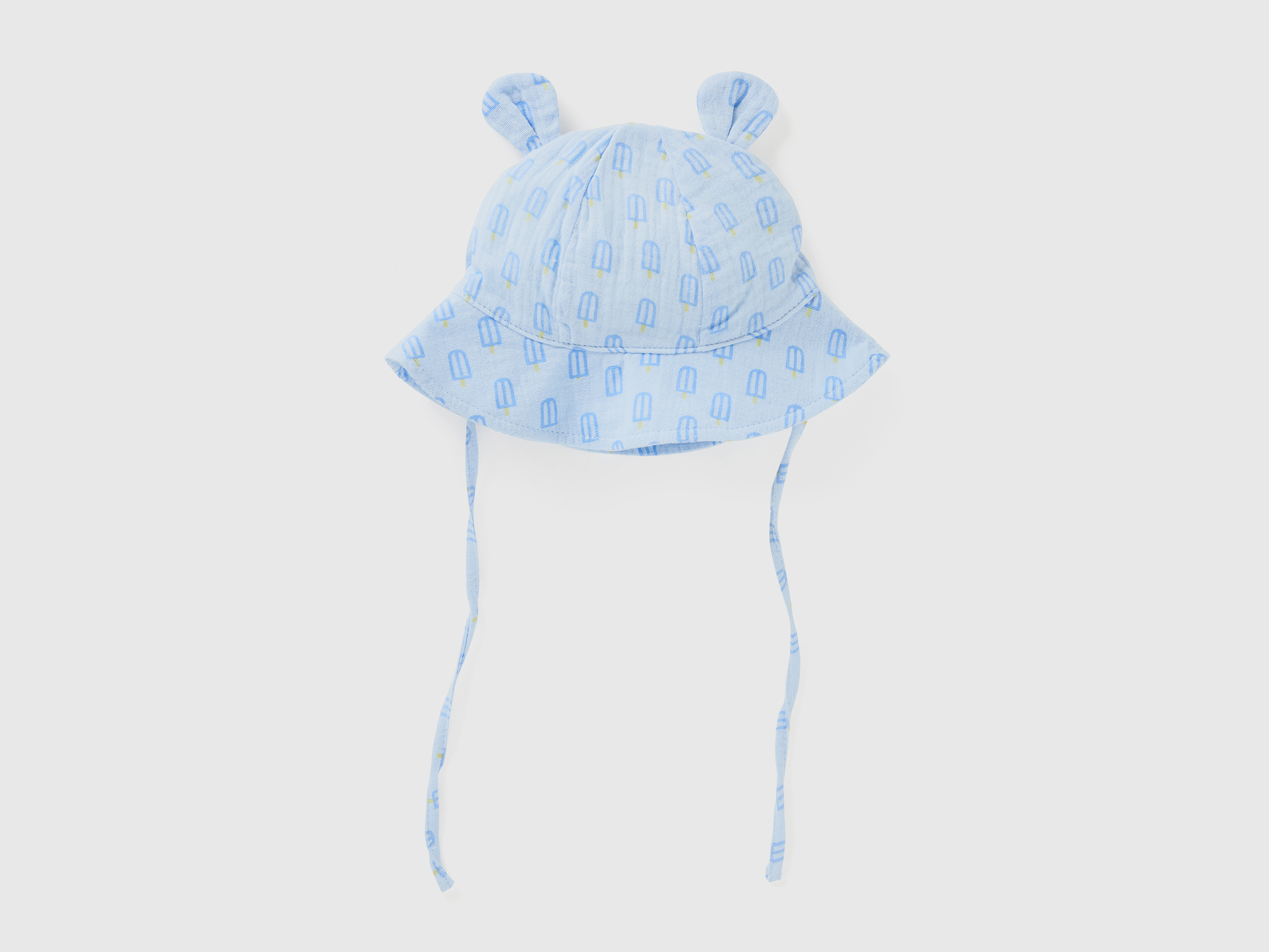 Benetton, Cappellino Con Orecchie, Celeste, Bambini