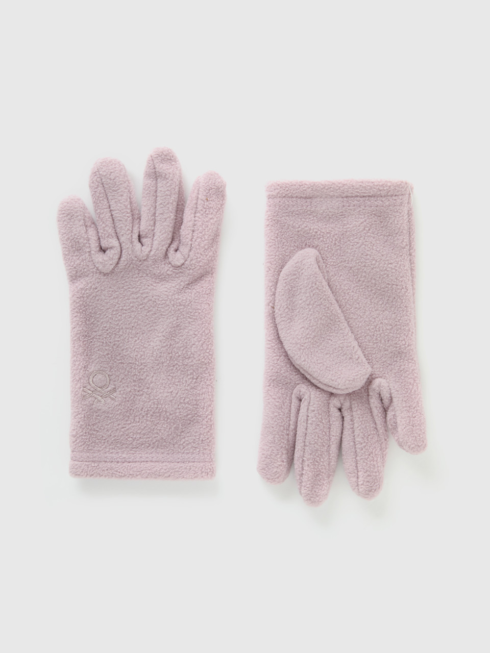 Benetton, Fleece Gloves, Pink, Kids