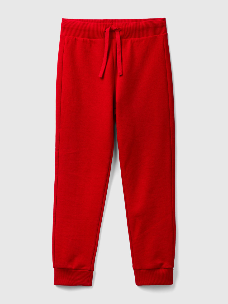 Benetton, Sporty Trousers With Drawstring, Red, Kids
