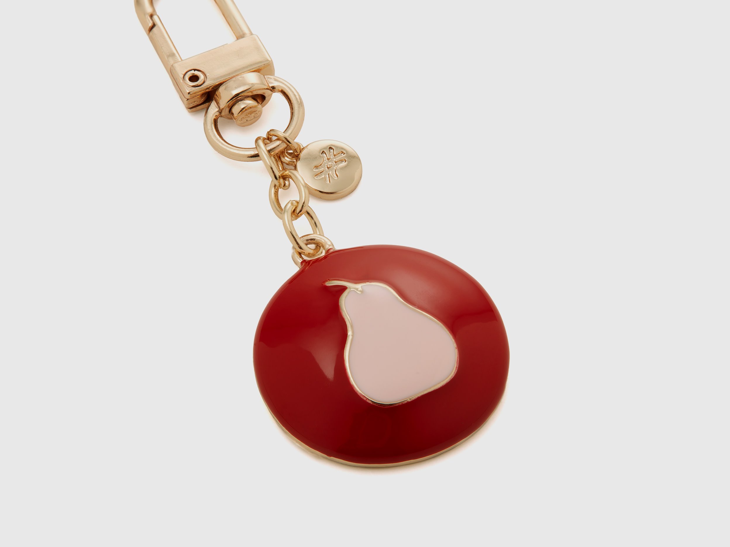 Benetton, Keychain With Red Pear Pendant, Taglia Os, Red, Women
