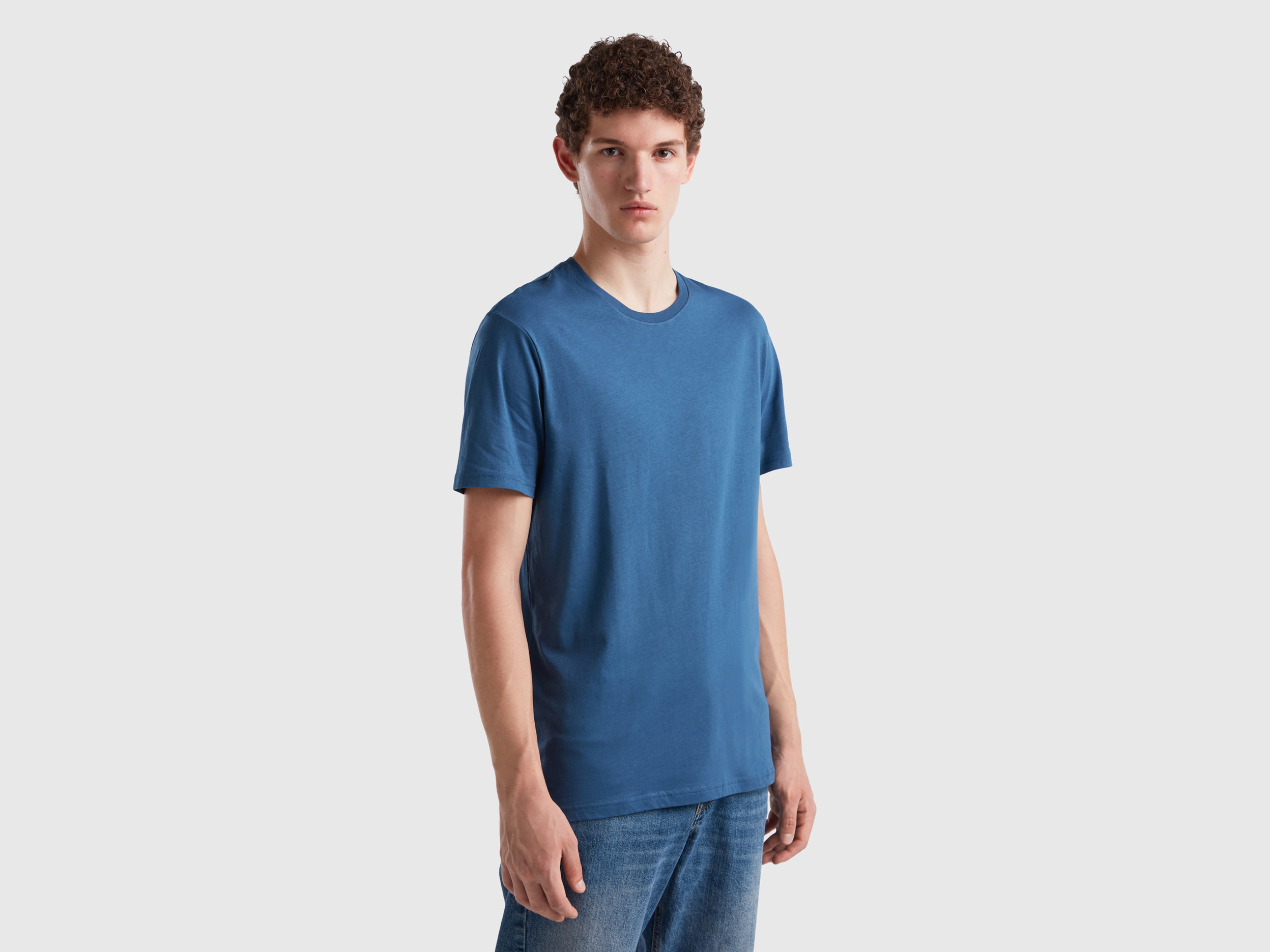 Benetton, Air Force Blue T-shirt, size XXL, Air Force Blue, Men