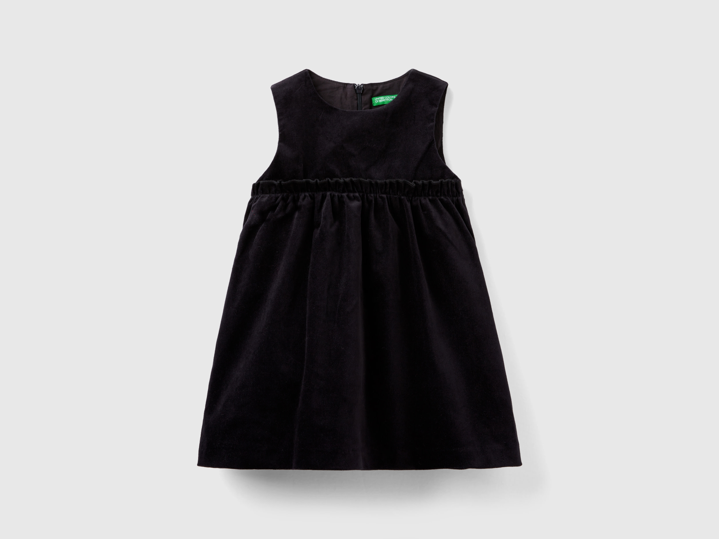 Benetton, Smooth Velvet Dress, size 12-18, Black, Kids
