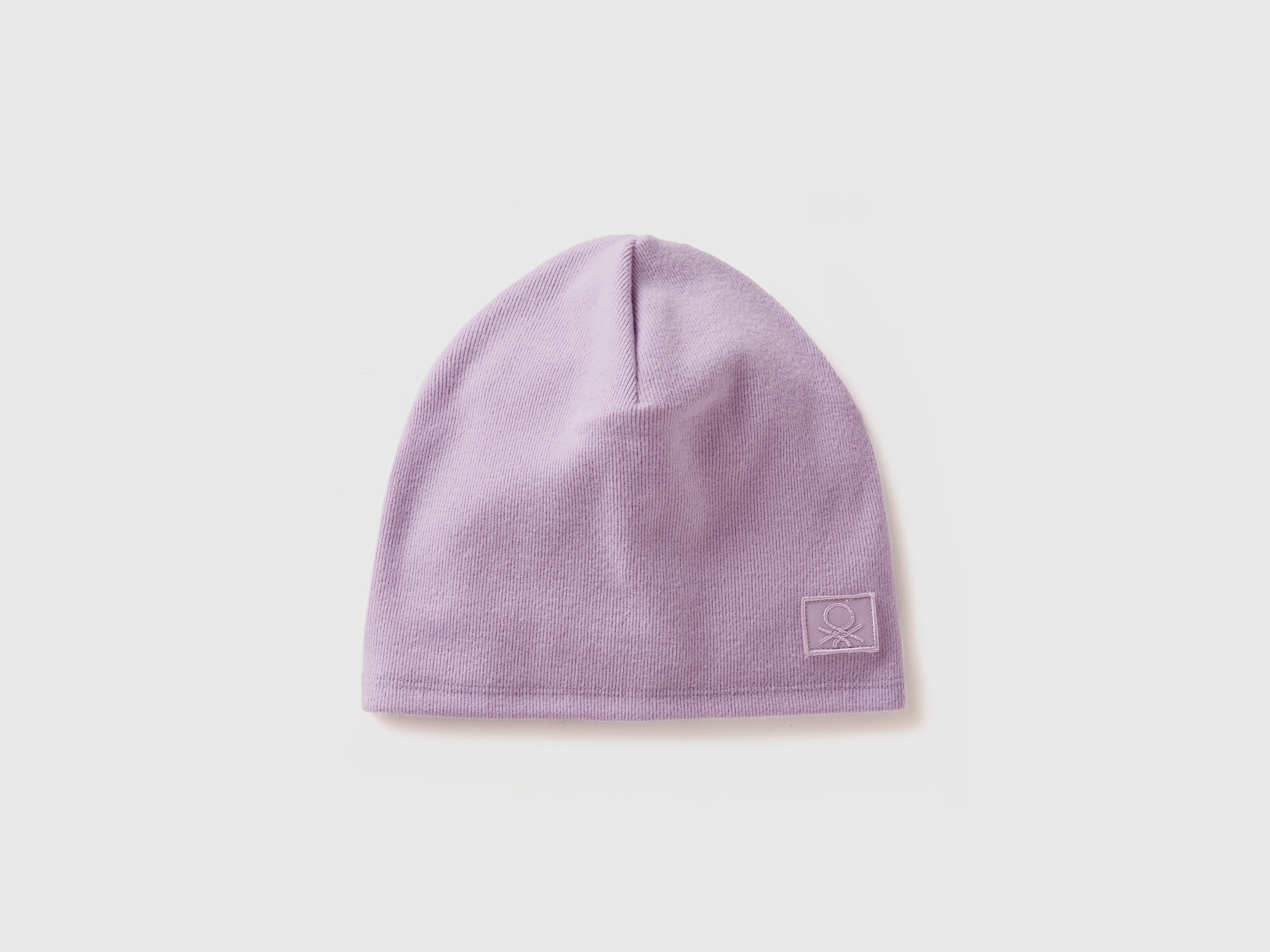 Benetton, Cuffietta In Cotone Stretch, Lilla, Bambini