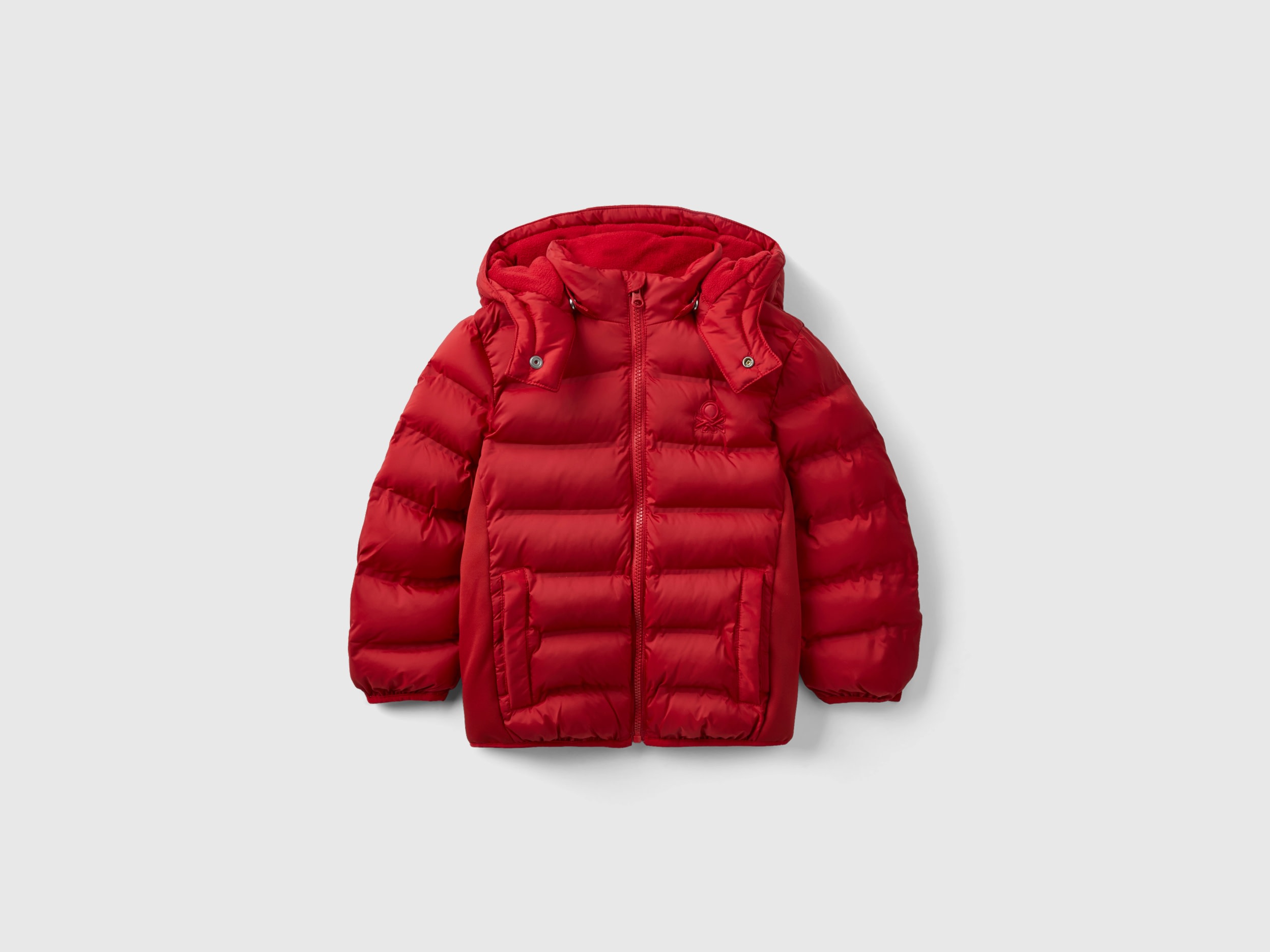 Benetton, Jacket With Neoprene Details, size 12-18, Red, Kids