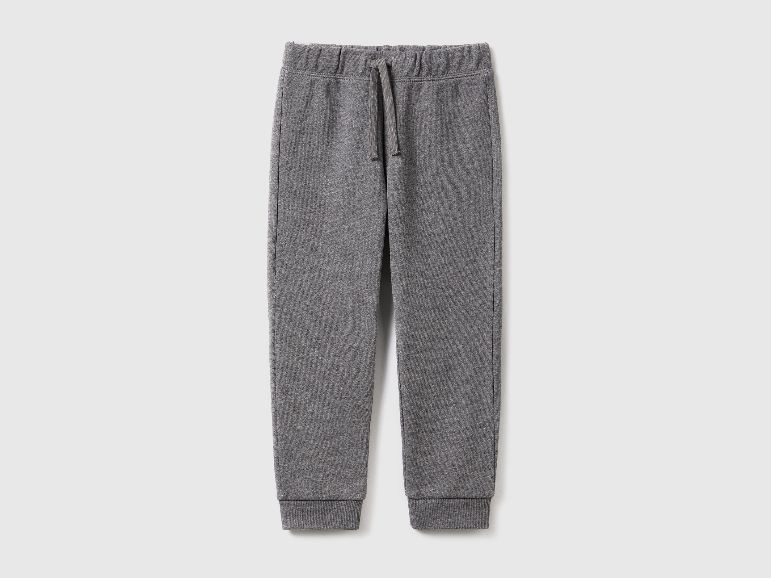 Benetton, Joggers In Felpa Regular Fit, Grigio Scuro, Bambini