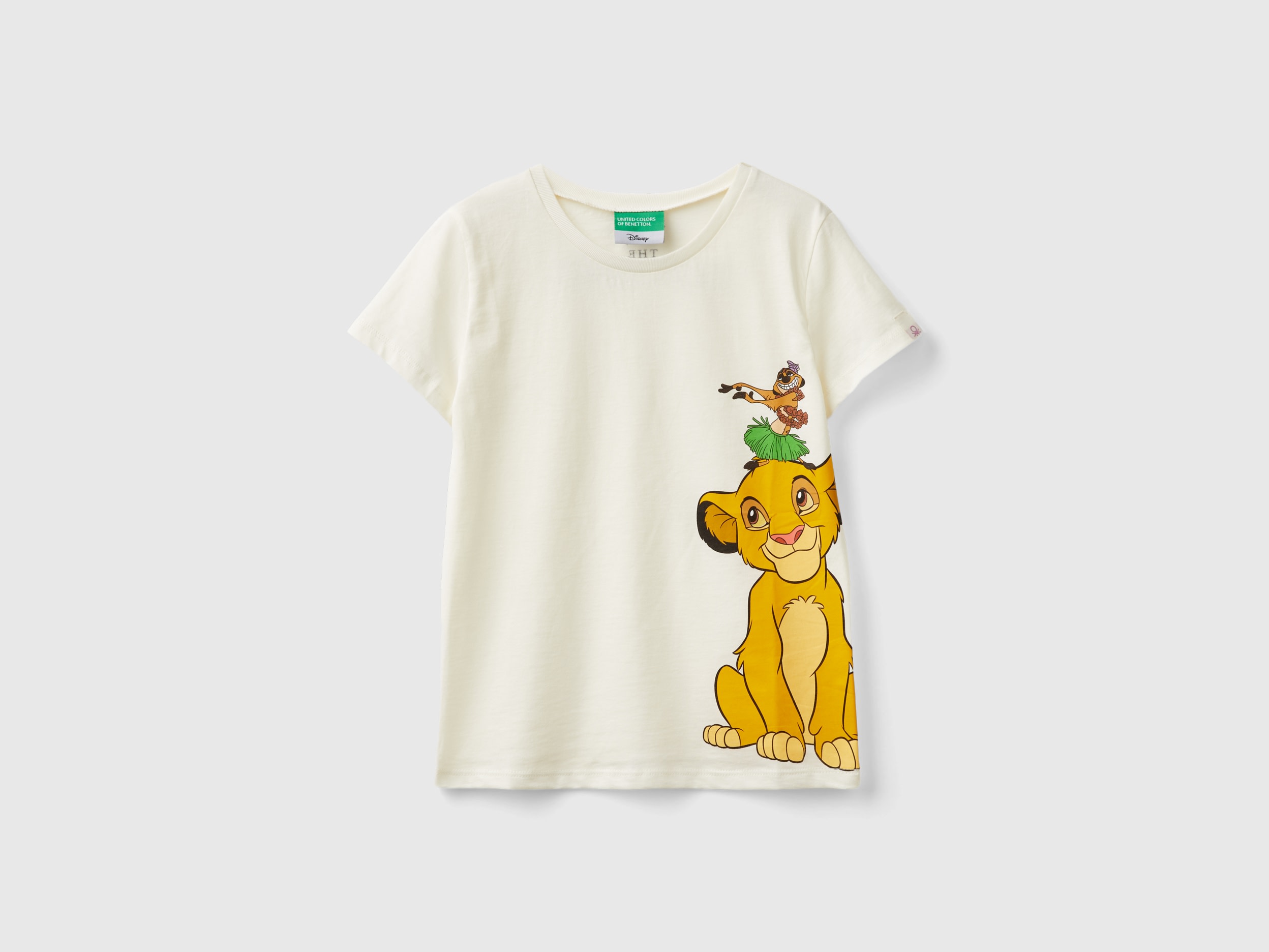 Benetton, T-shirt Bianco Panna ©disney Simba E Timon, Bianco Panna, Bambini